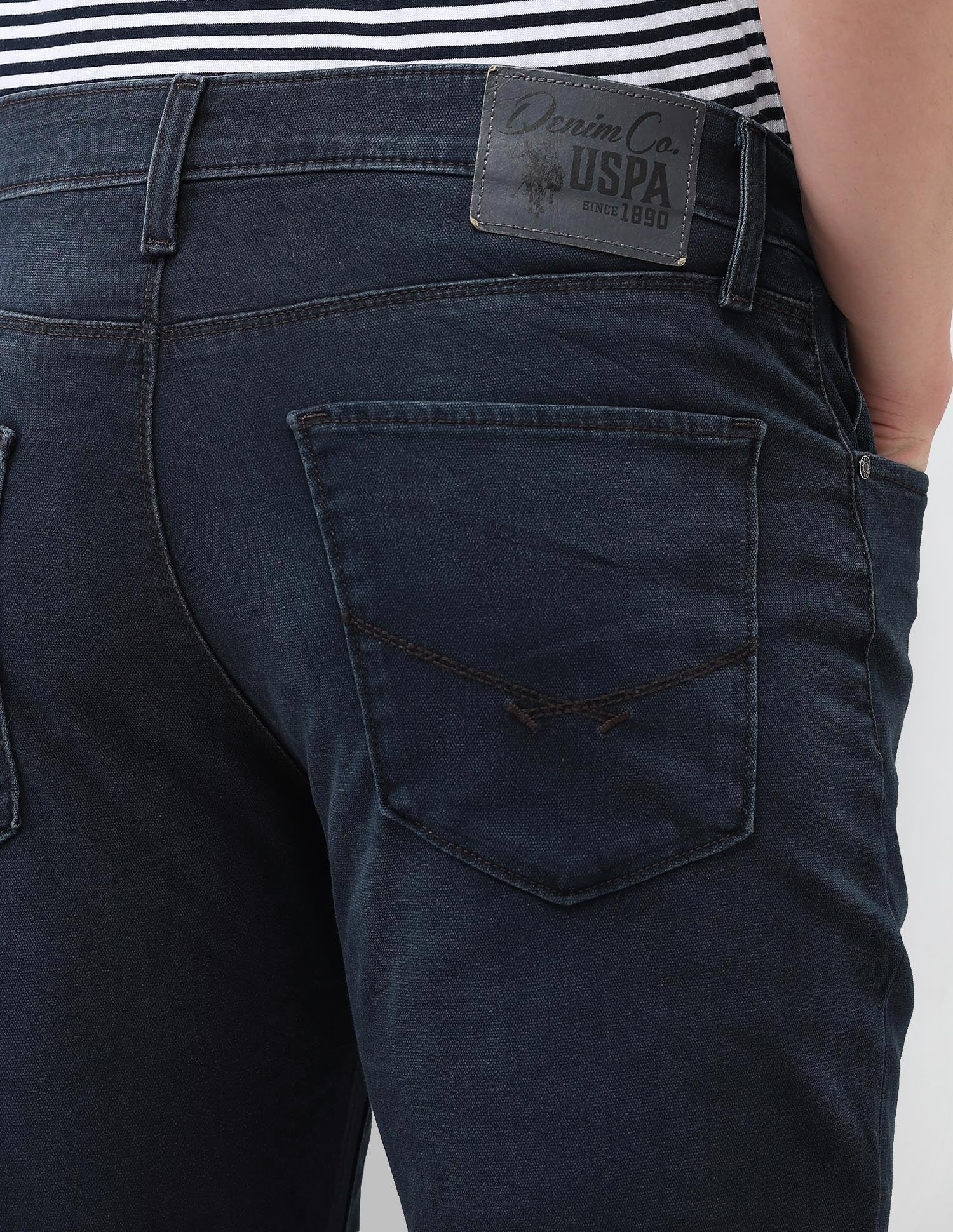 Harold Slim Straight Fit Blue Jeans - Image 8