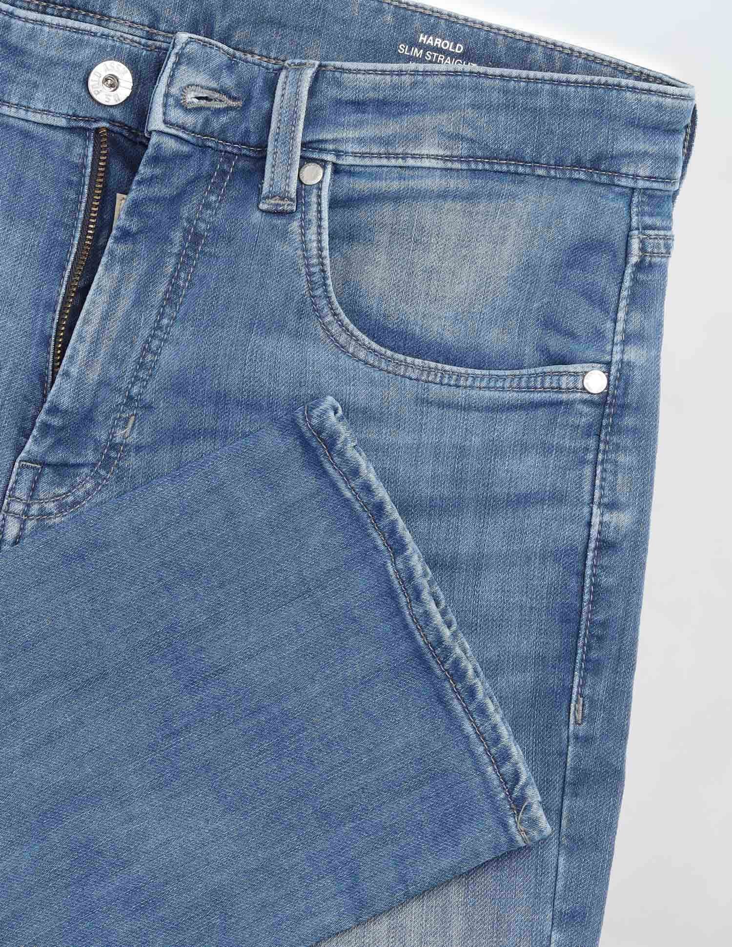 Harold Slim Straight Fit Blue Jeans - Image 2