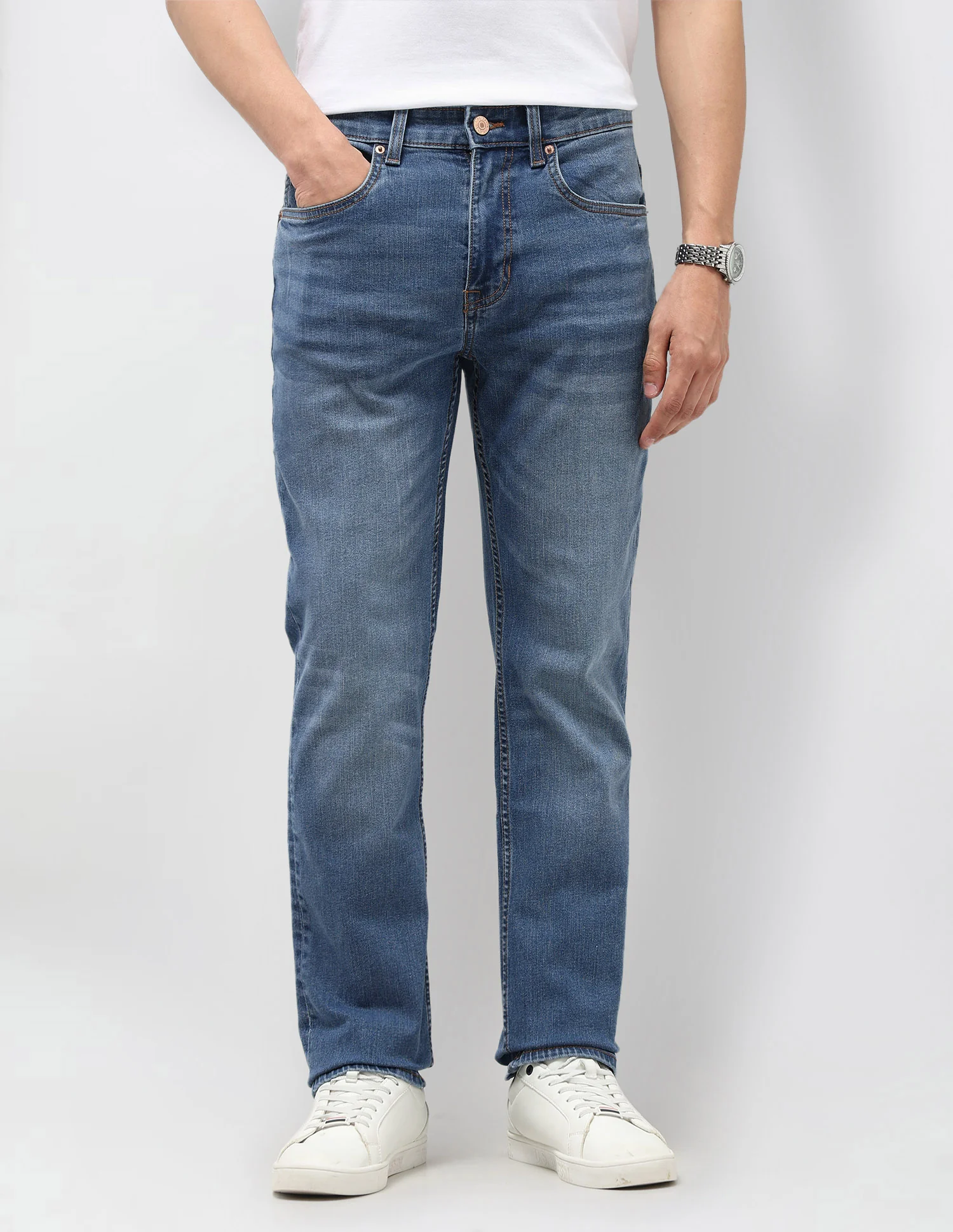 Harold Slim Straight Fit Blue Jeans
