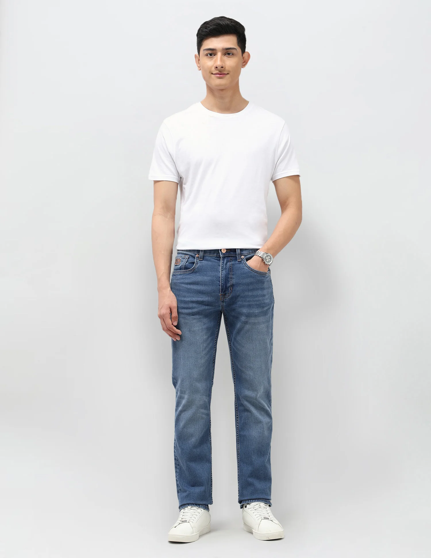 Harold Slim Straight Fit Blue Jeans - Image 3