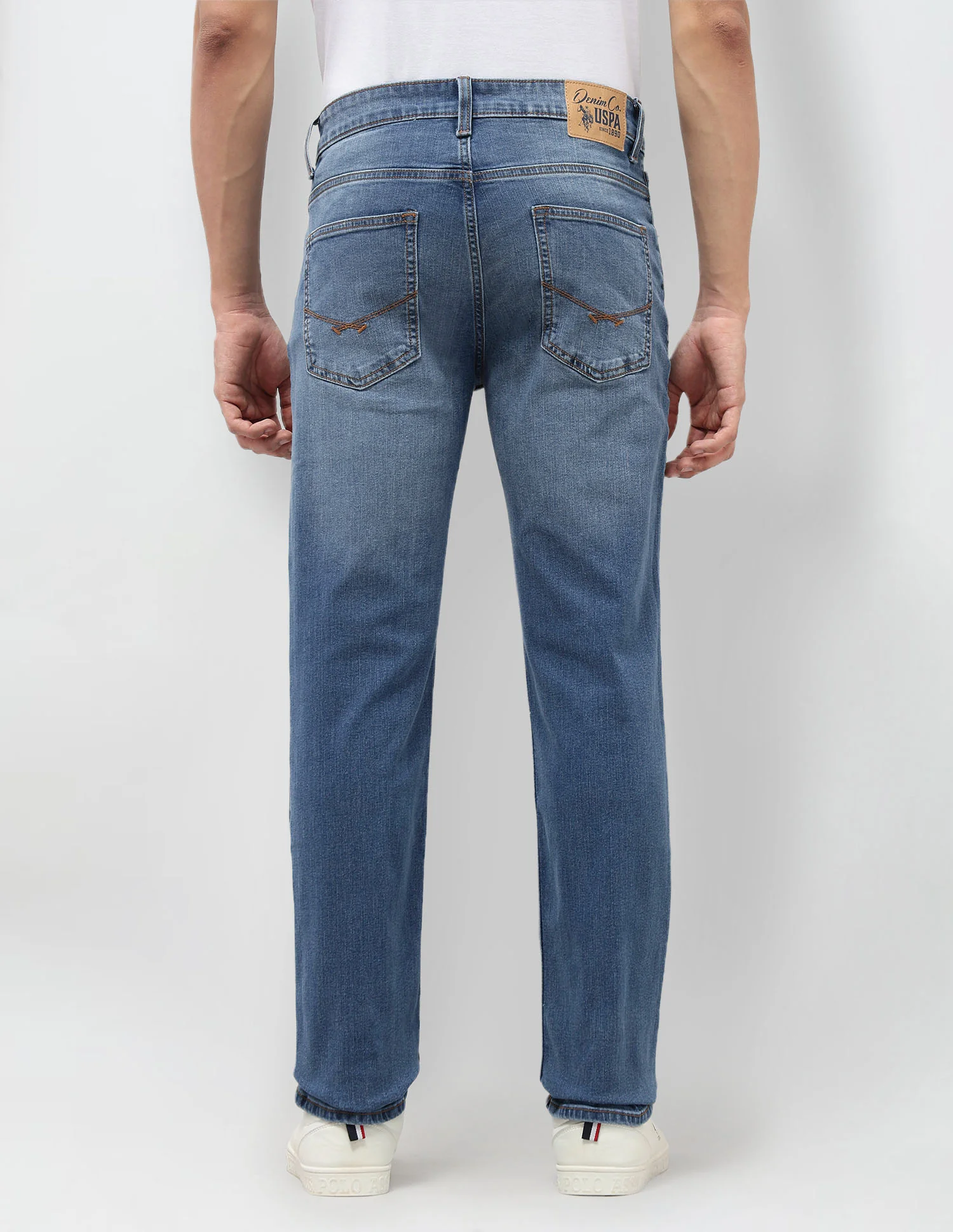 Harold Slim Straight Fit Blue Jeans - Image 5