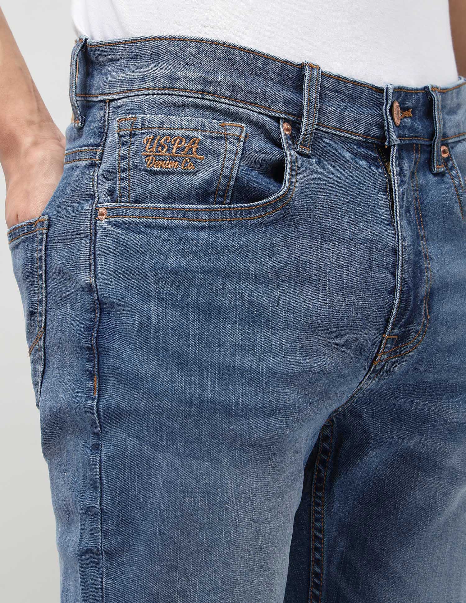 Harold Slim Straight Fit Blue Jeans - Image 7