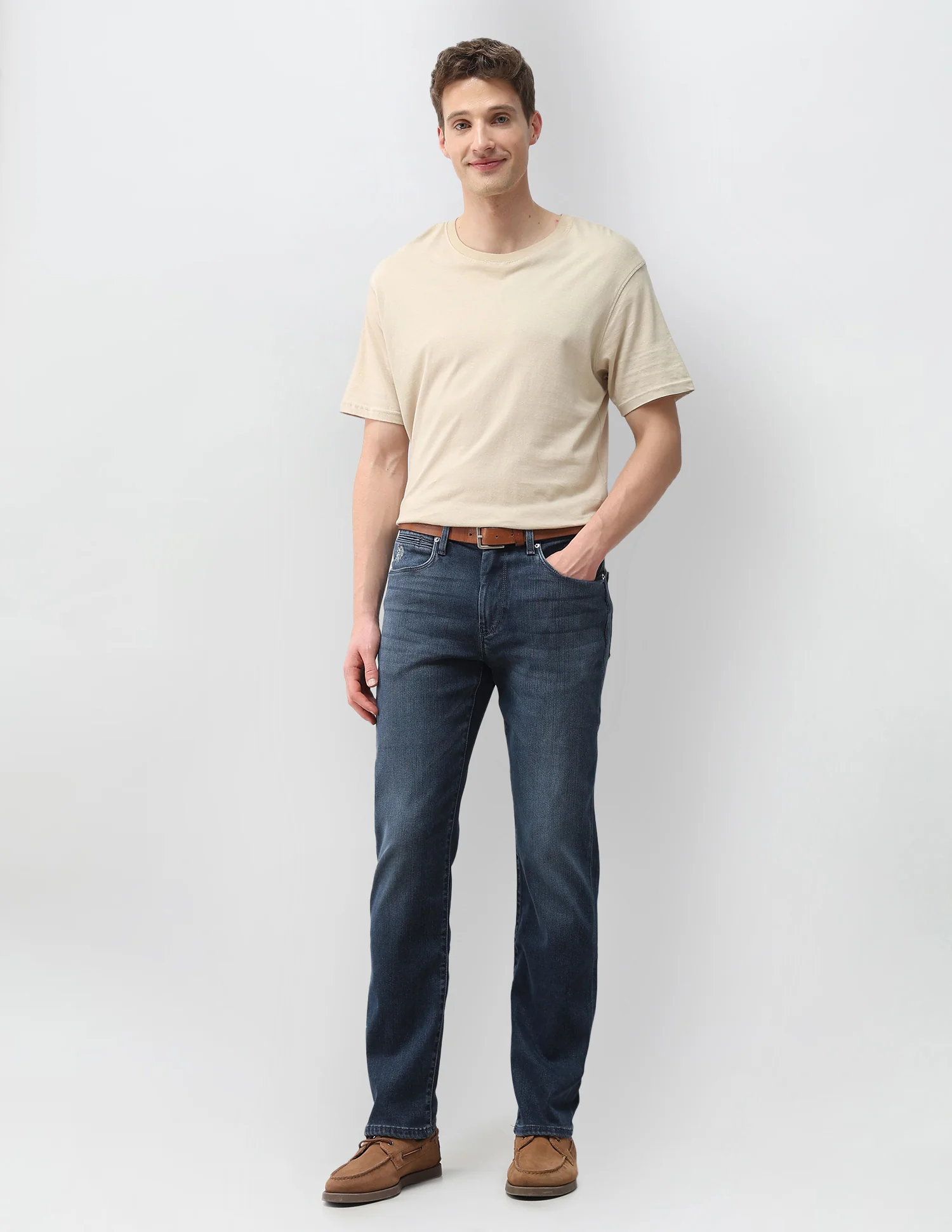 Harold Slim Straight Fit Blue Jeans - Image 3
