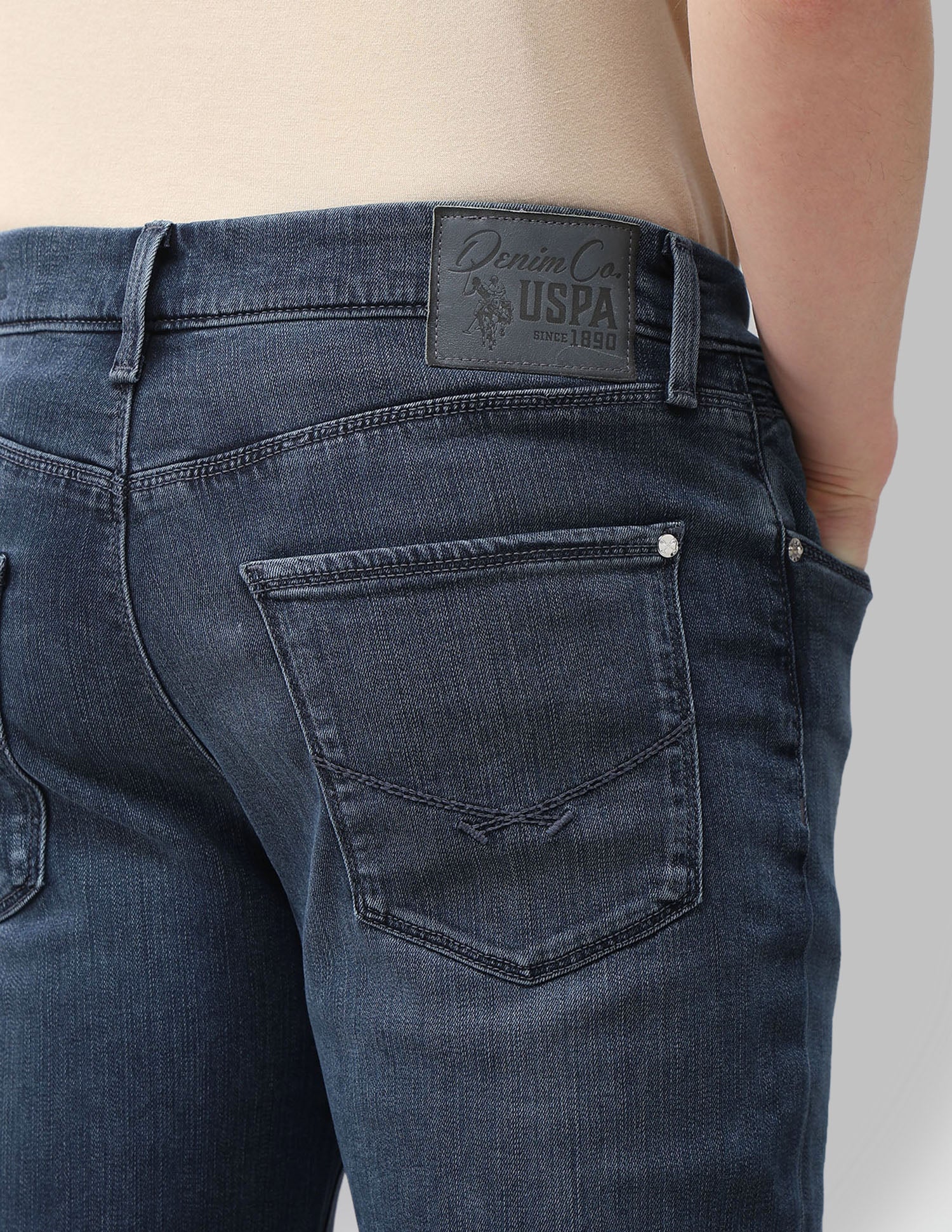 Harold Slim Straight Fit Blue Jeans - Image 8