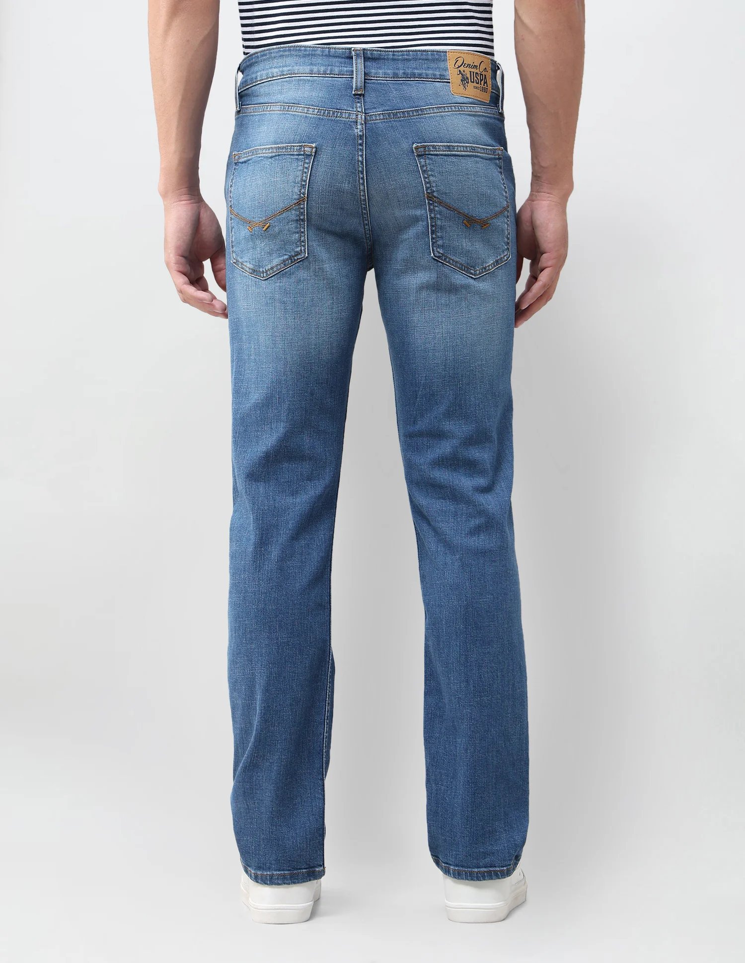 Harold Slim Straight Fit Blue Jeans - Image 5