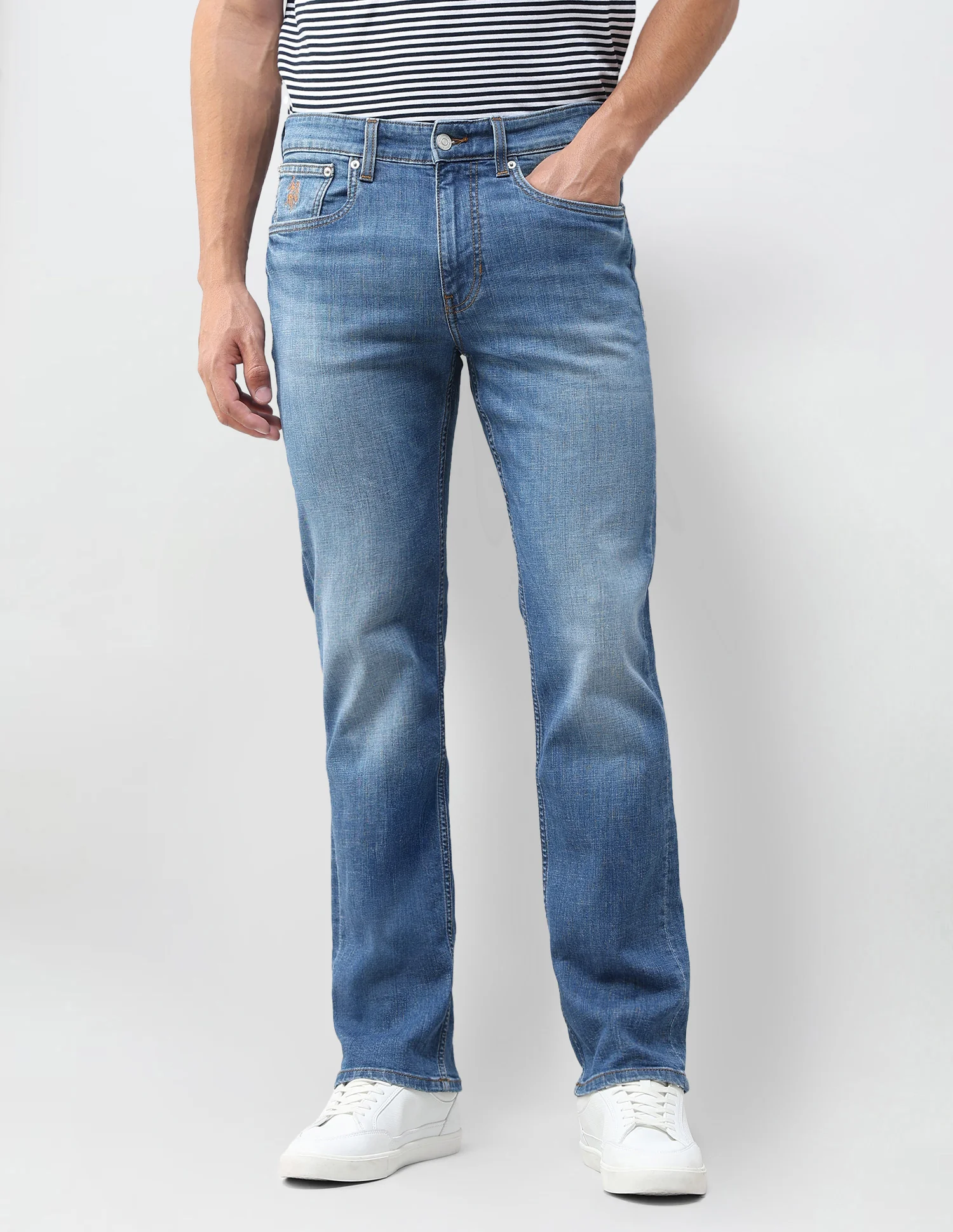 Harold Slim Straight Fit Blue Jeans - Image 6