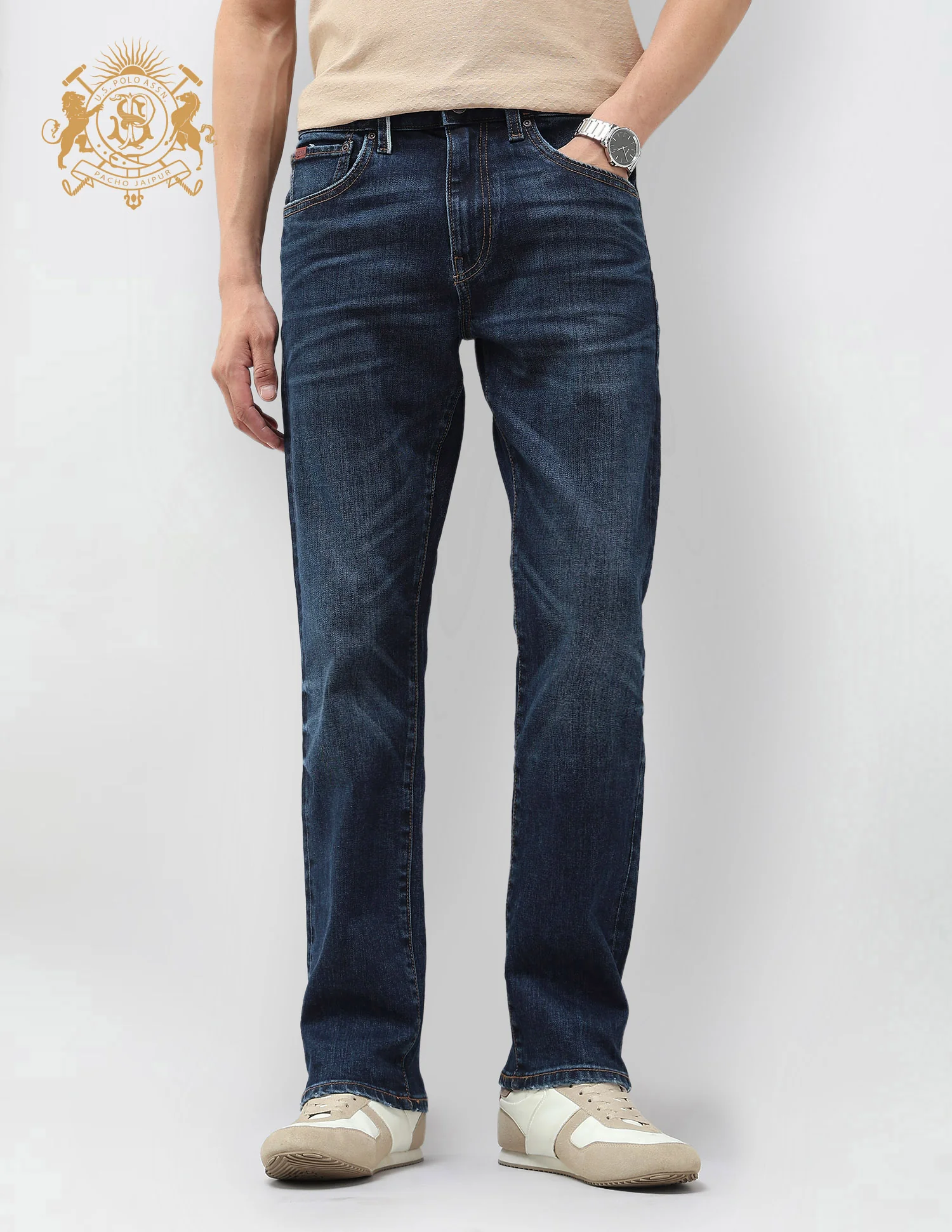Harold Slim Straight Fit Blue Jeans