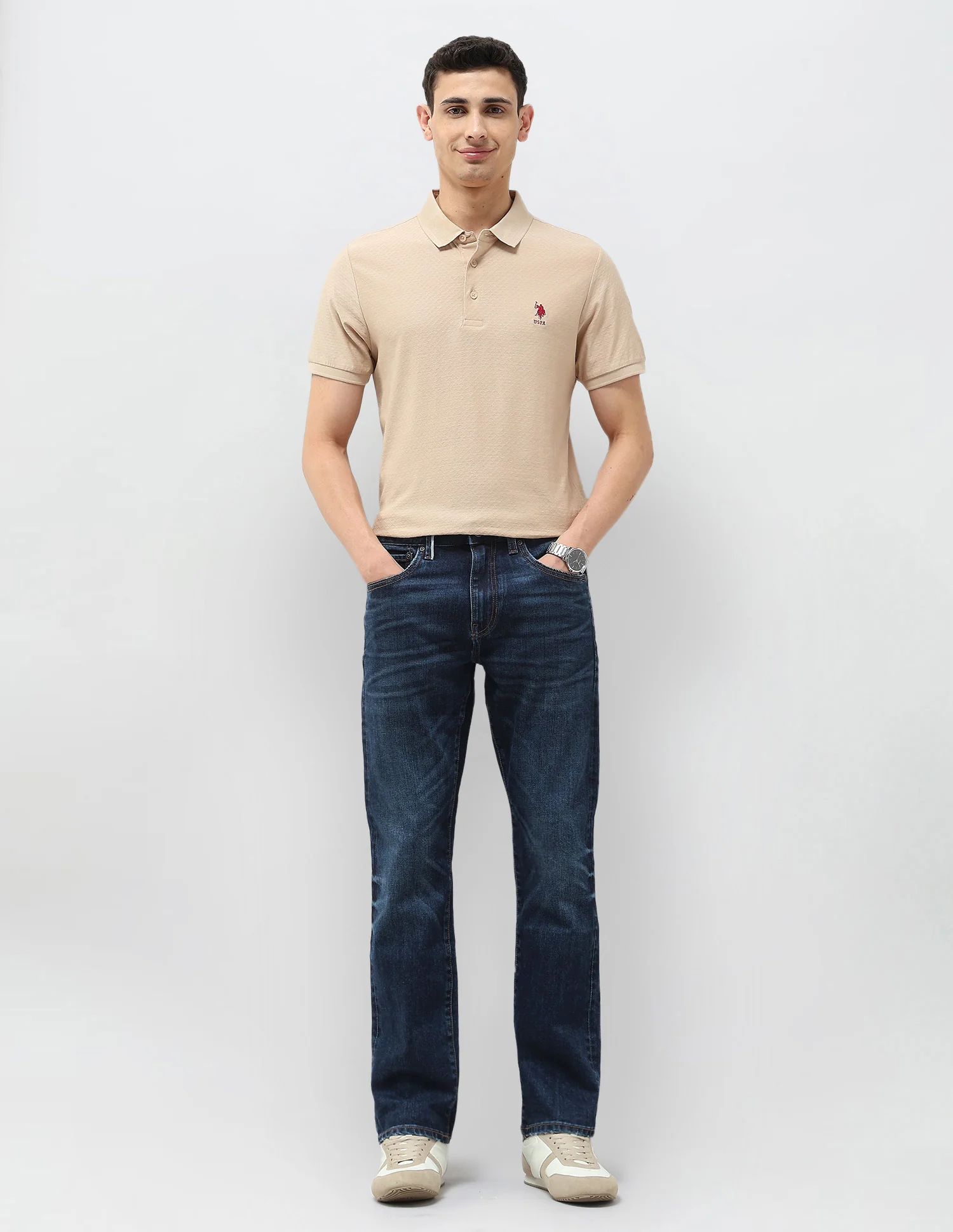 Harold Slim Straight Fit Blue Jeans - Image 3