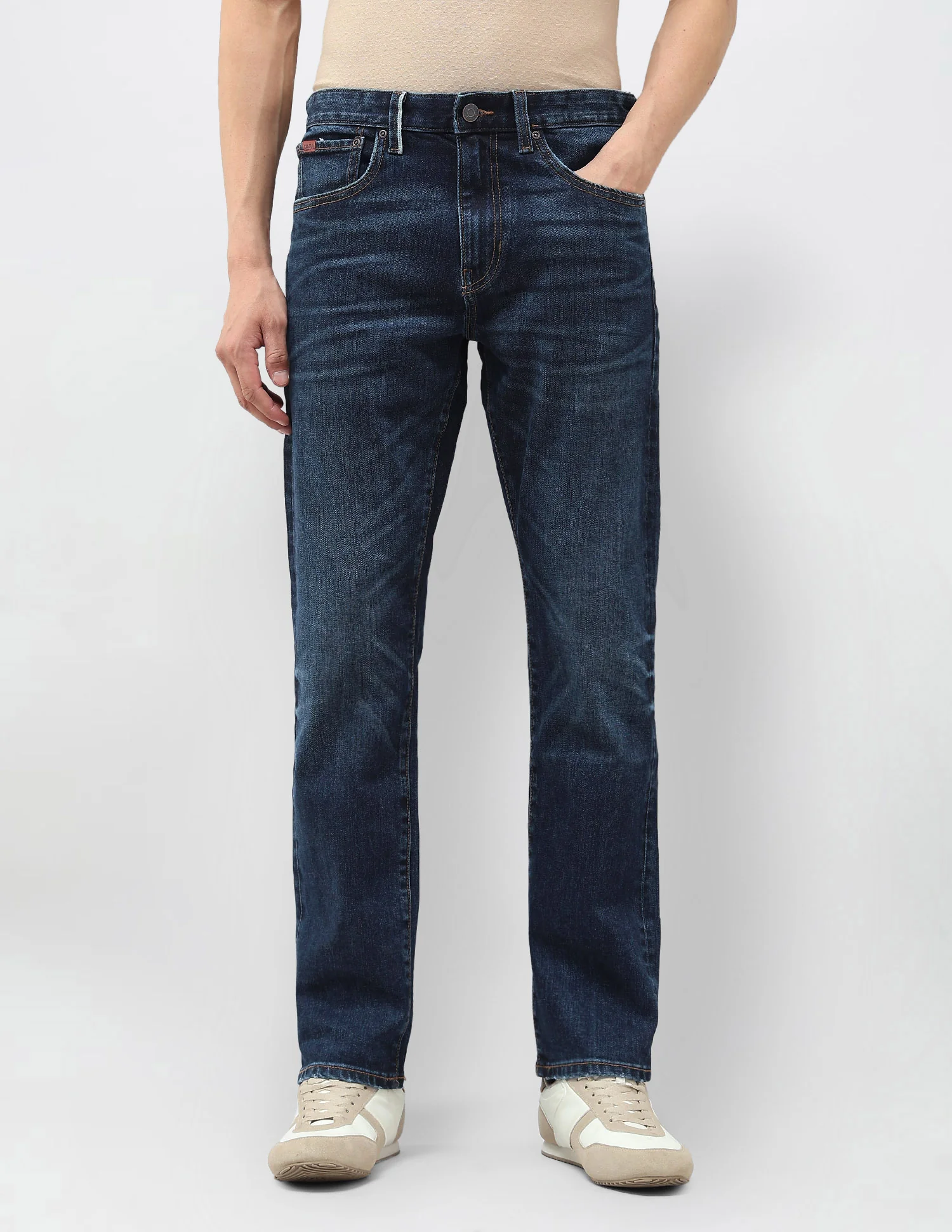 Harold Slim Straight Fit Blue Jeans - Image 6