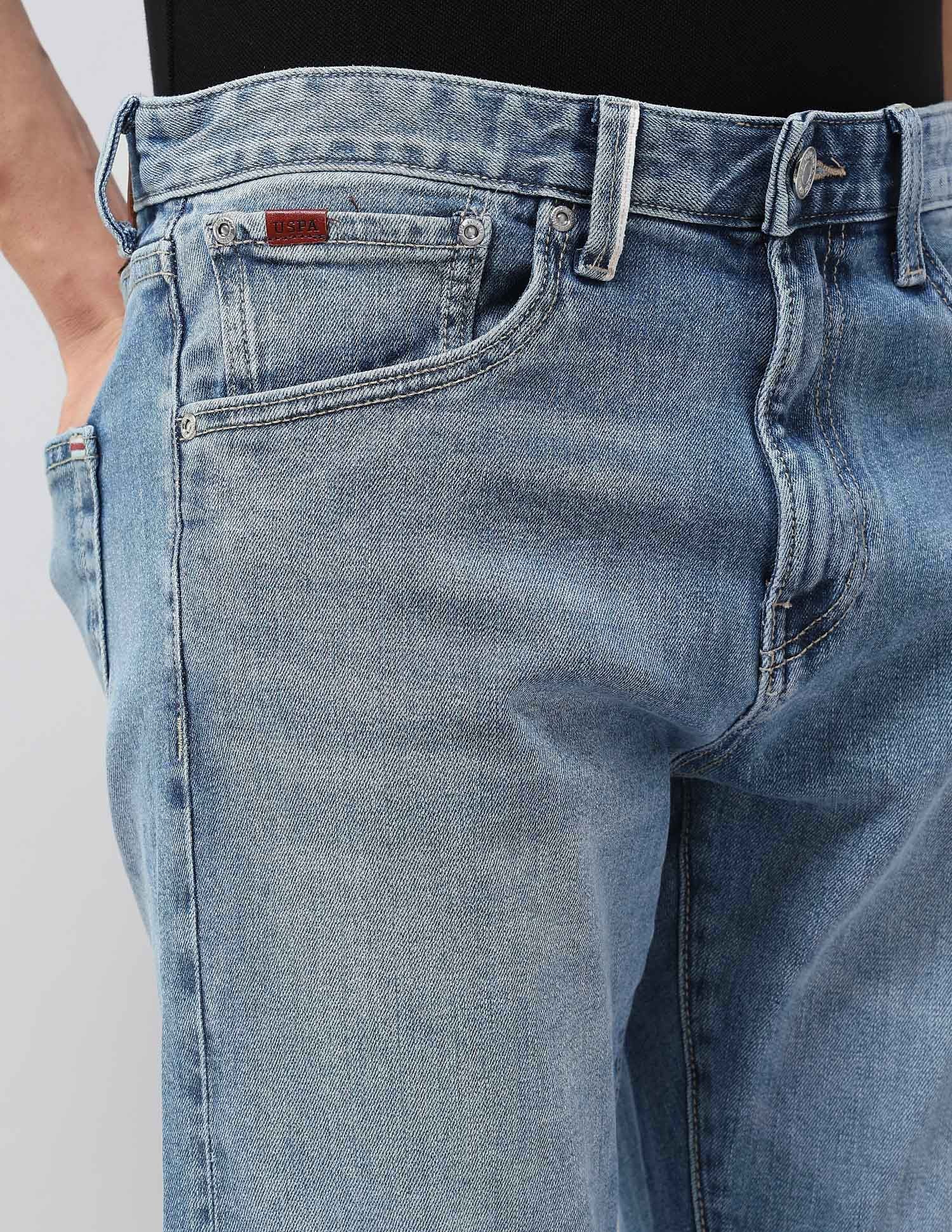 Harold Slim Straight Fit Blue Jeans - Image 7