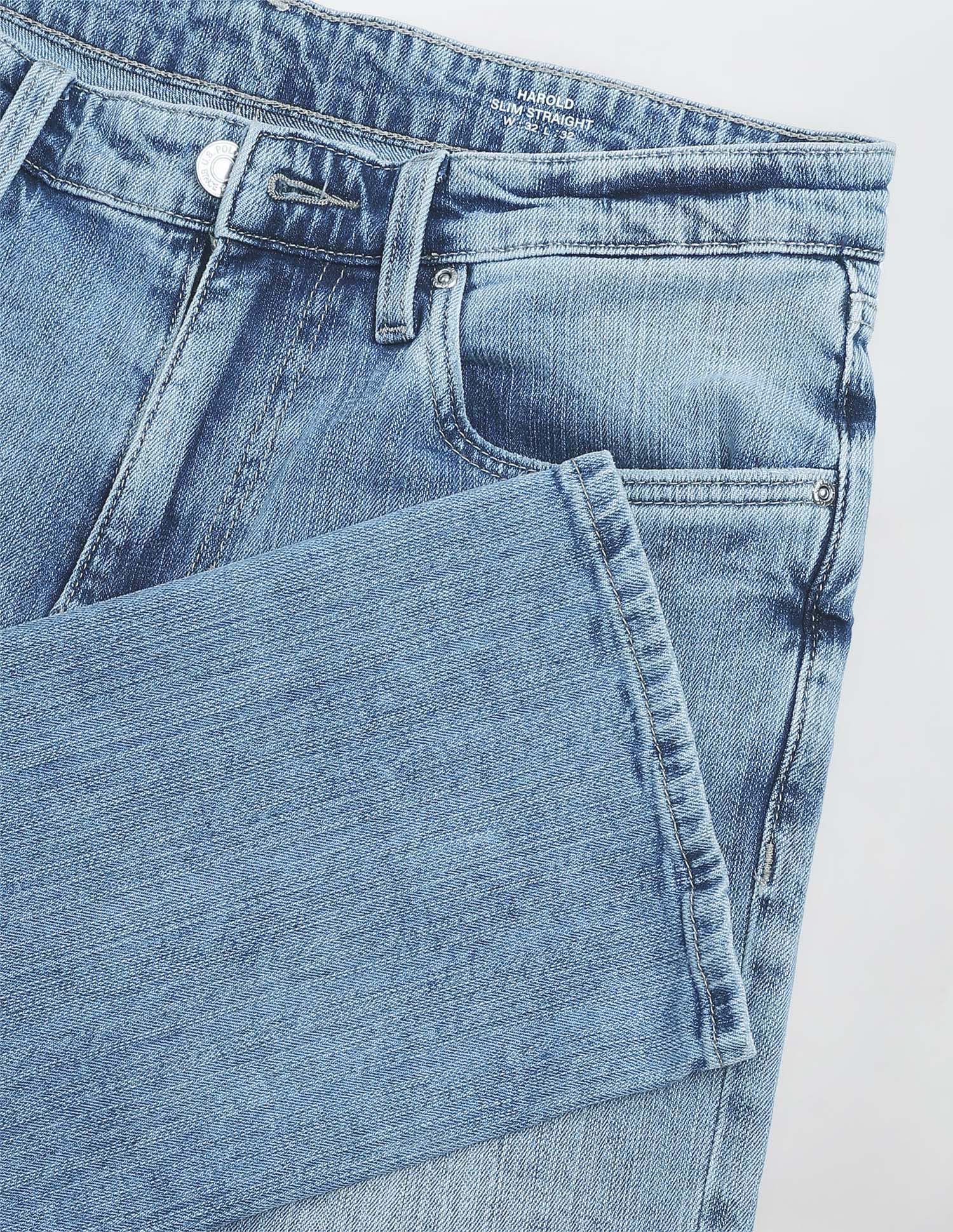 Harold Slim Straight Fit Blue Jeans - Image 2