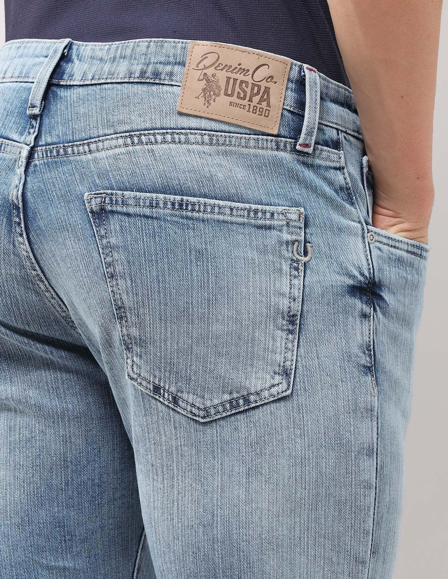 Harold Slim Straight Fit Blue Jeans - Image 8