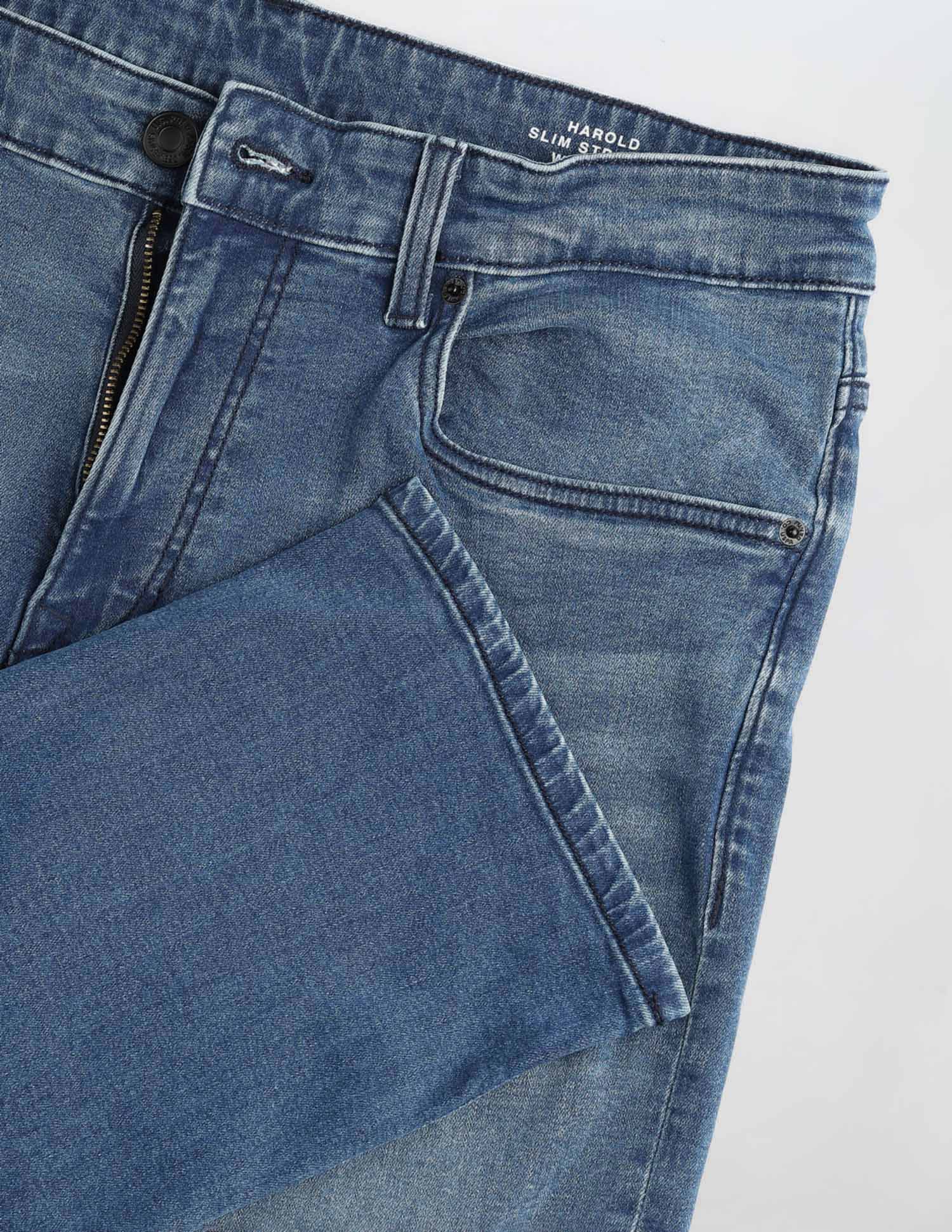 Harold Slim Straight Fit Blue Jeans - Image 2