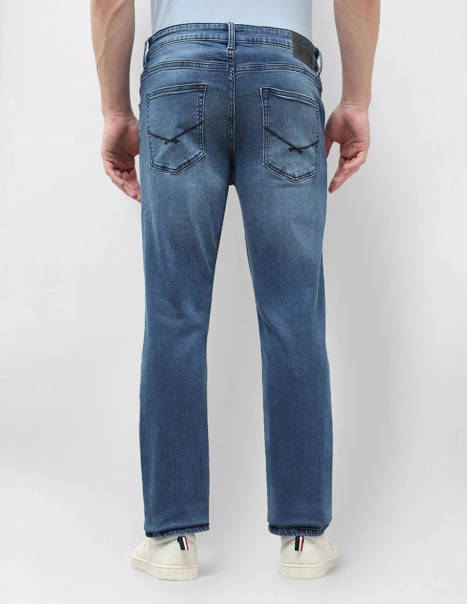 Harold Slim Straight Fit Blue Jeans - Image 5