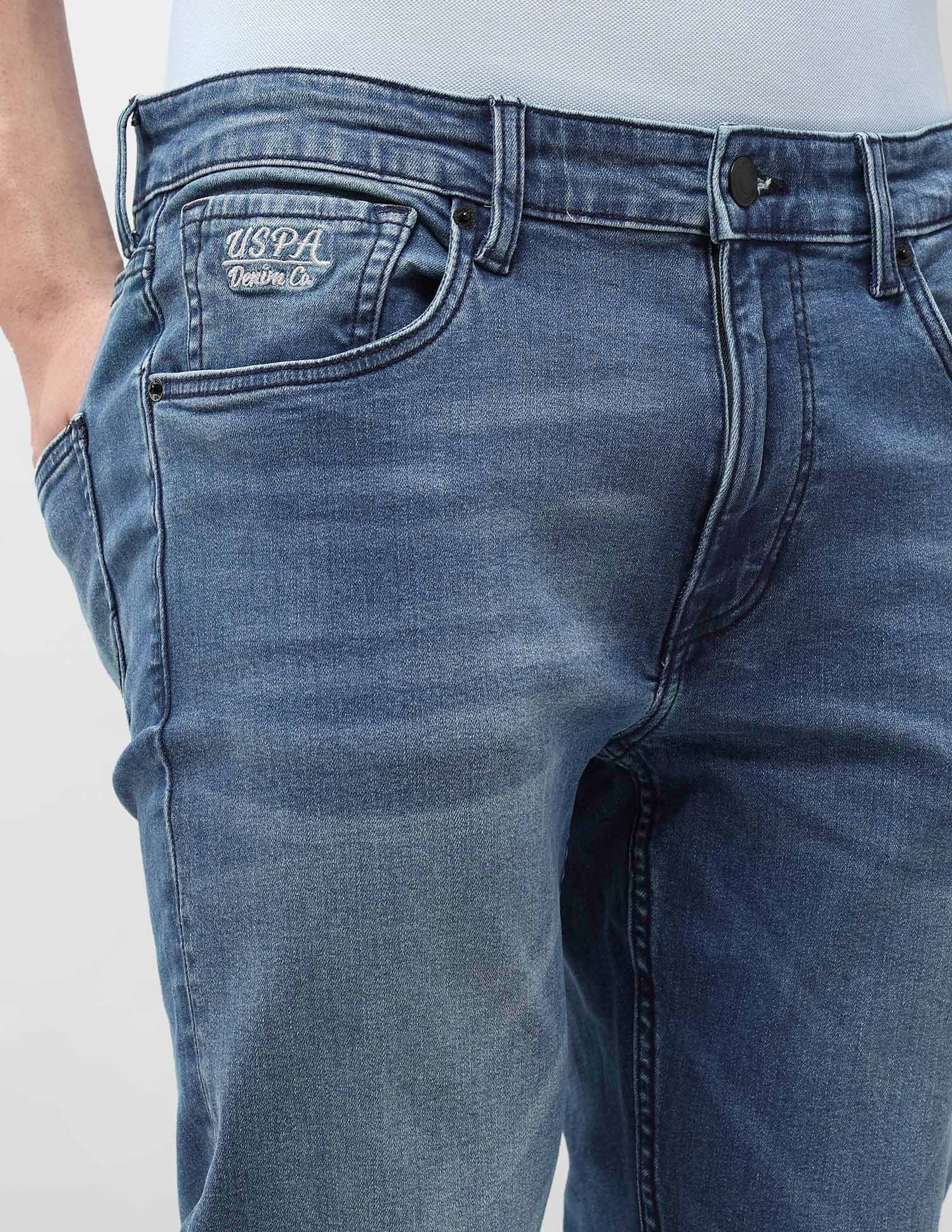 Harold Slim Straight Fit Blue Jeans - Image 7