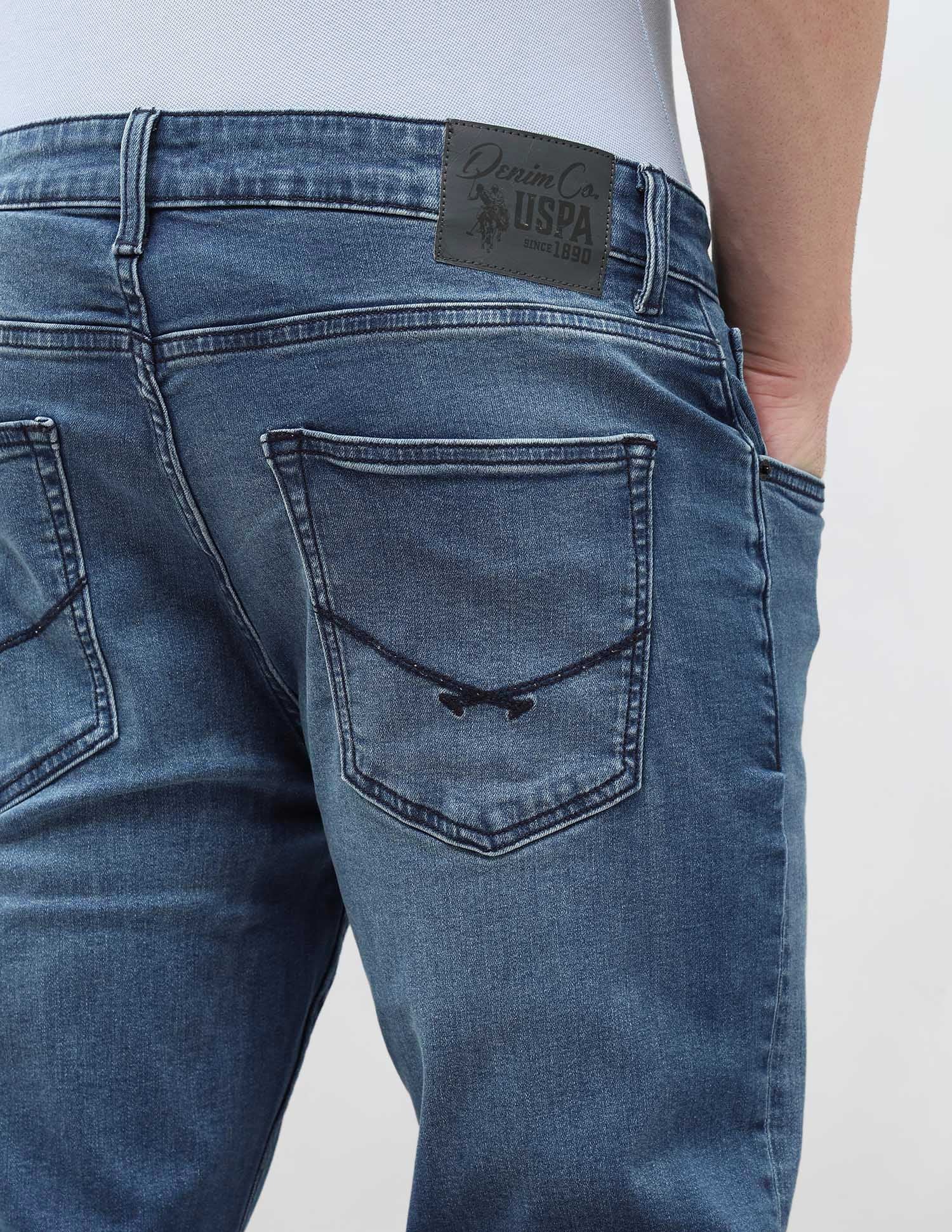 Harold Slim Straight Fit Blue Jeans - Image 8