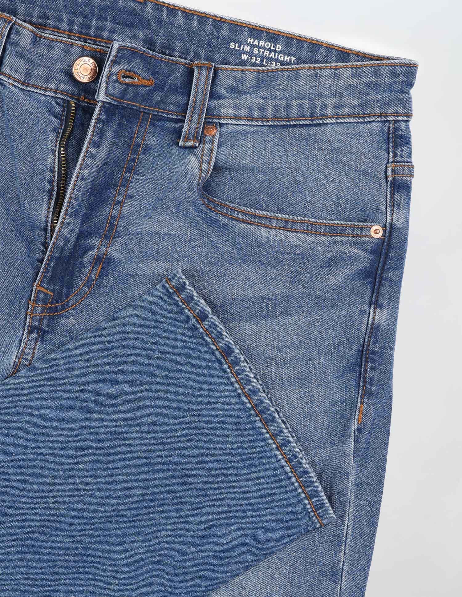Harold Slim Straight Fit Blue Jeans - Image 2