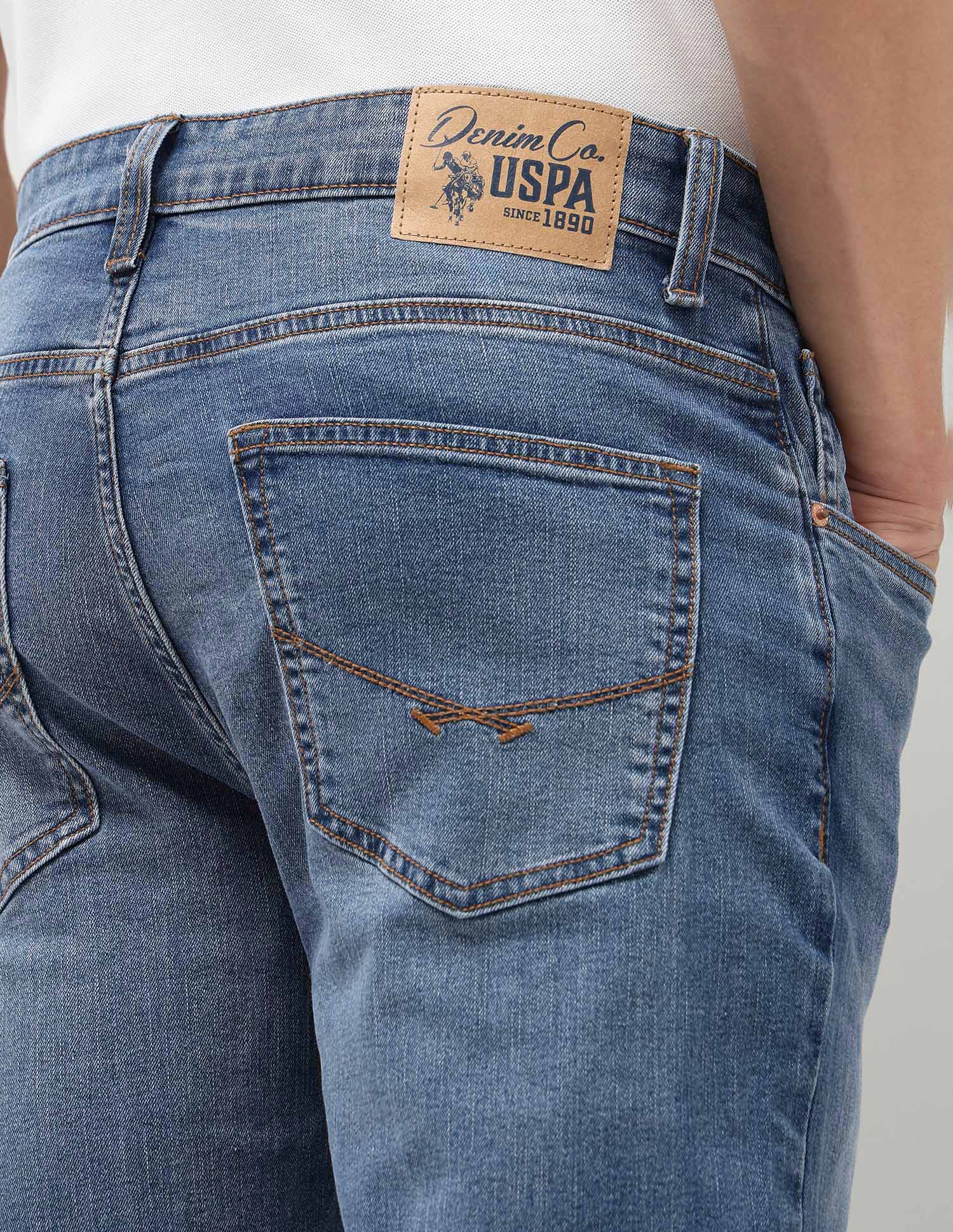 Harold Slim Straight Fit Blue Jeans - Image 8