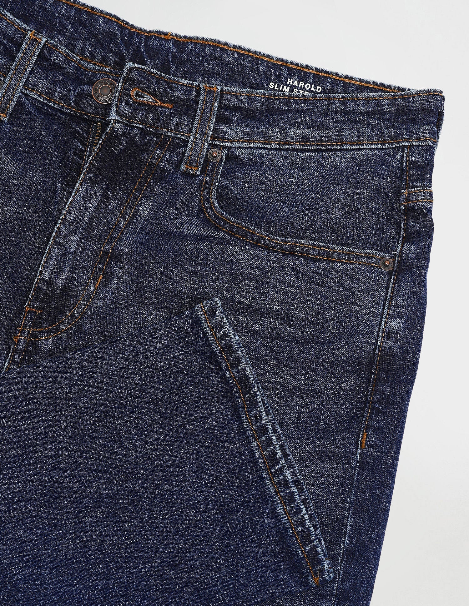 Harold Slim Straight Fit Blue Jeans - Image 2