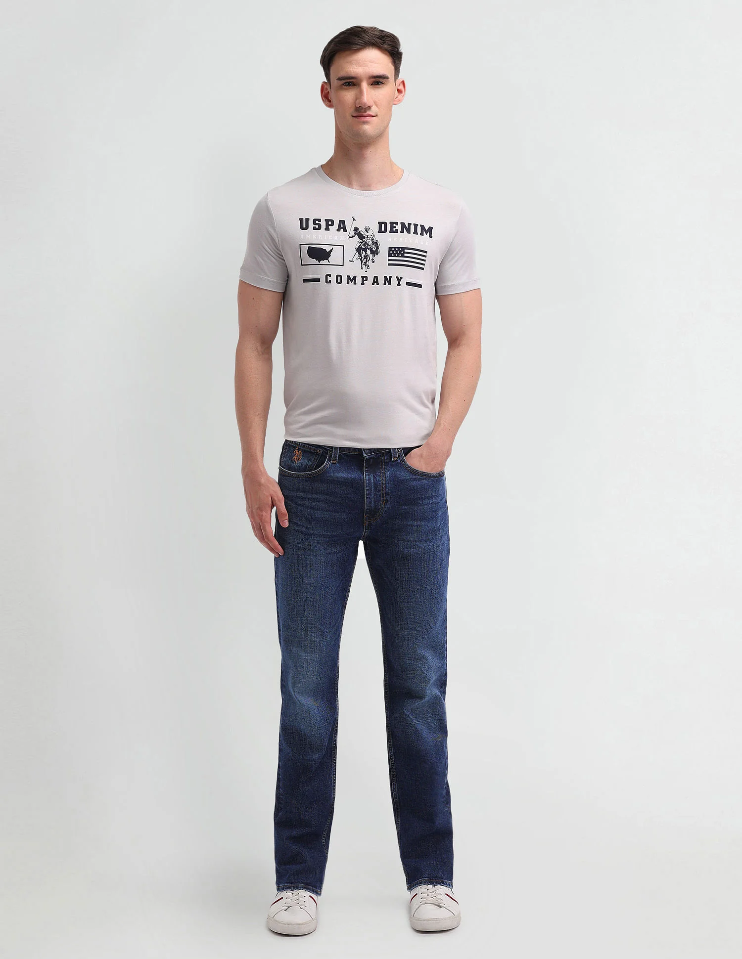 Harold Slim Straight Fit Blue Jeans - Image 3