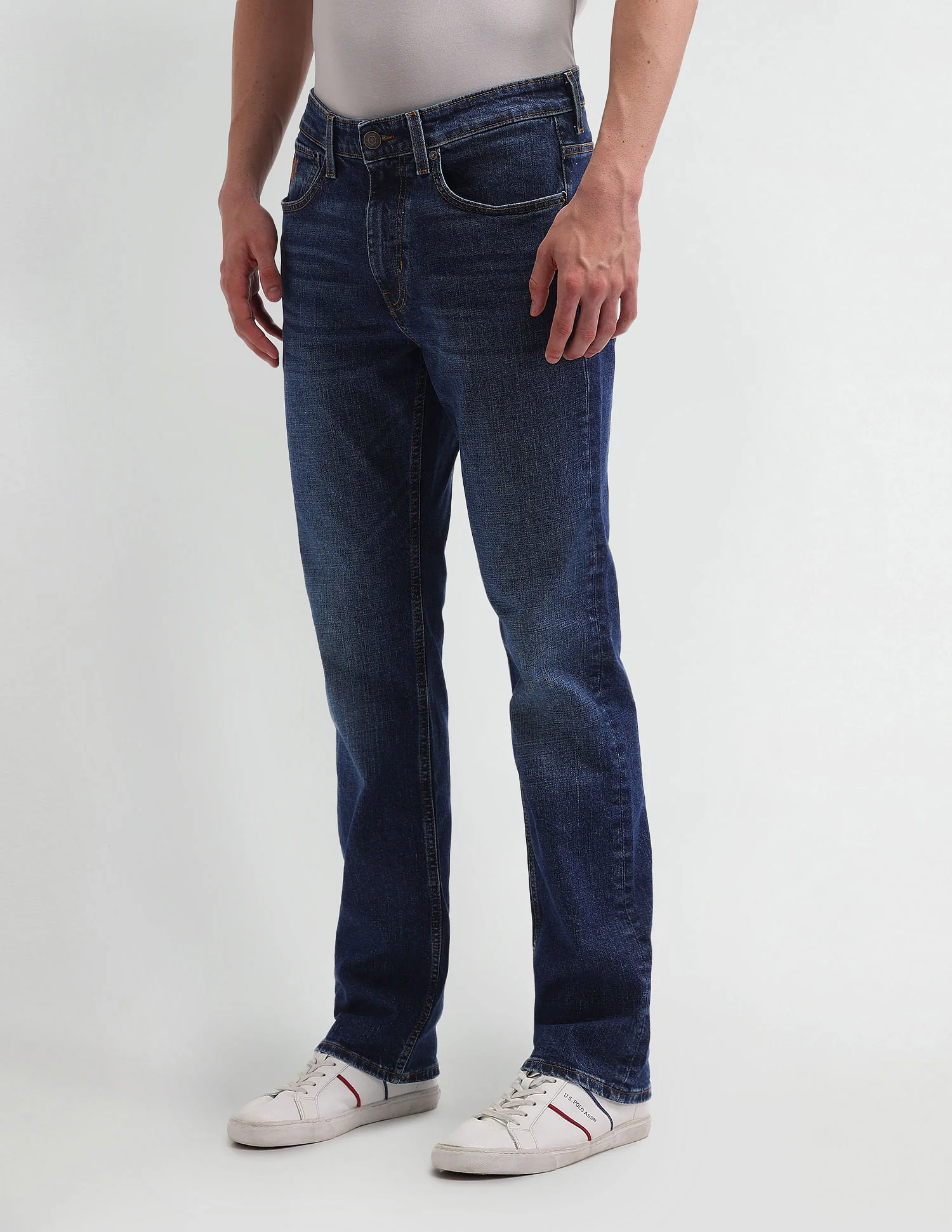 Harold Slim Straight Fit Blue Jeans - Image 4