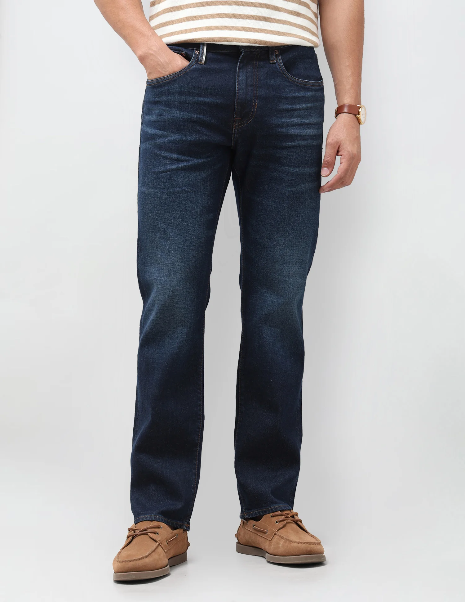 Harold Slim Straight Fit Blue Jeans