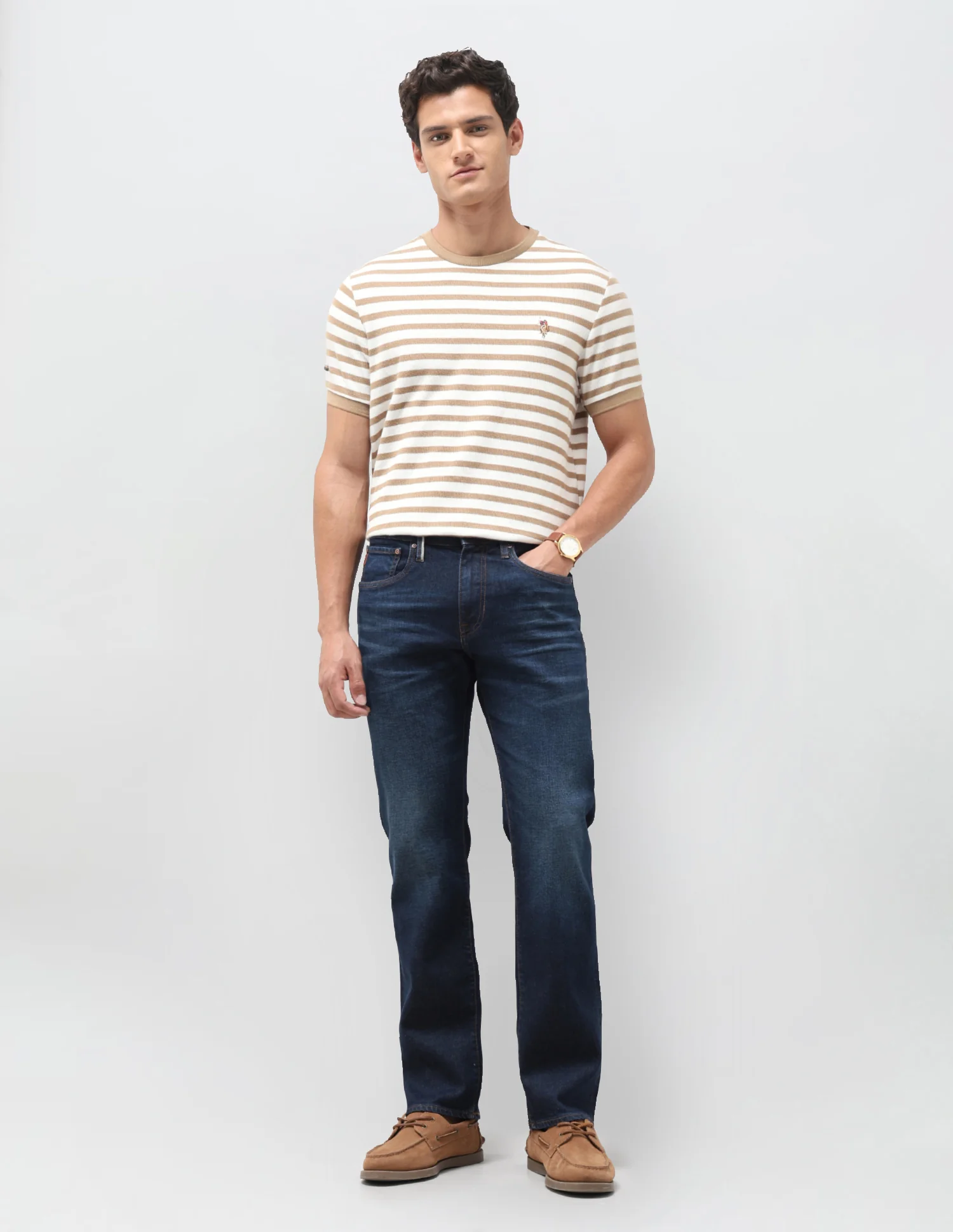Harold Slim Straight Fit Blue Jeans - Image 3