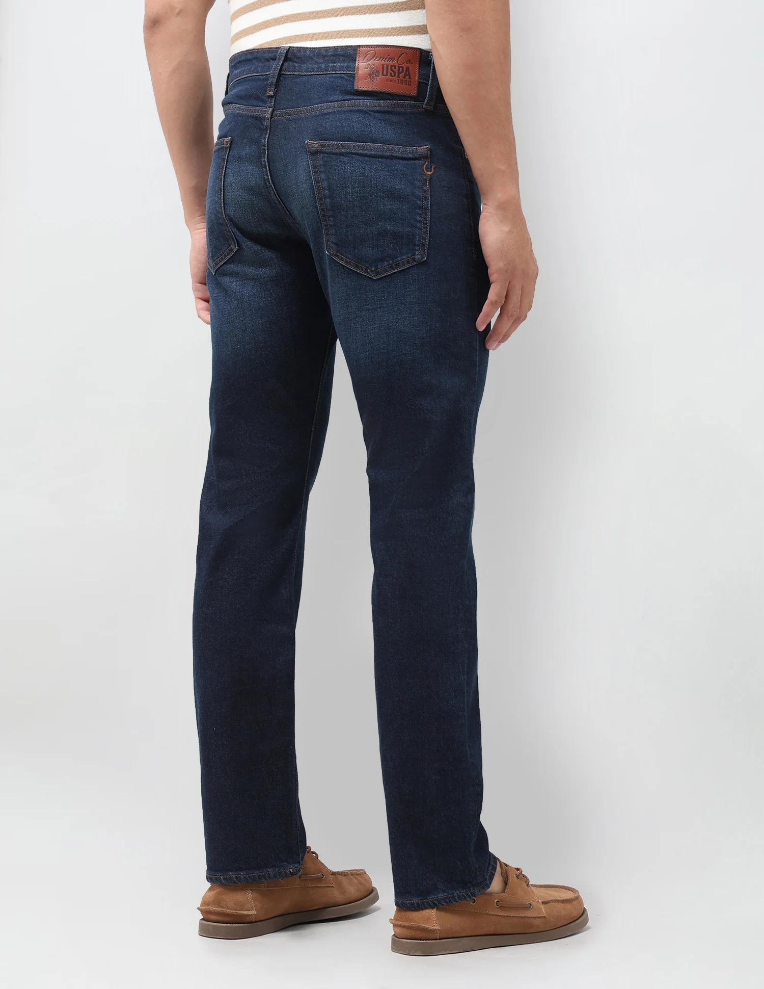 Harold Slim Straight Fit Blue Jeans - Image 5