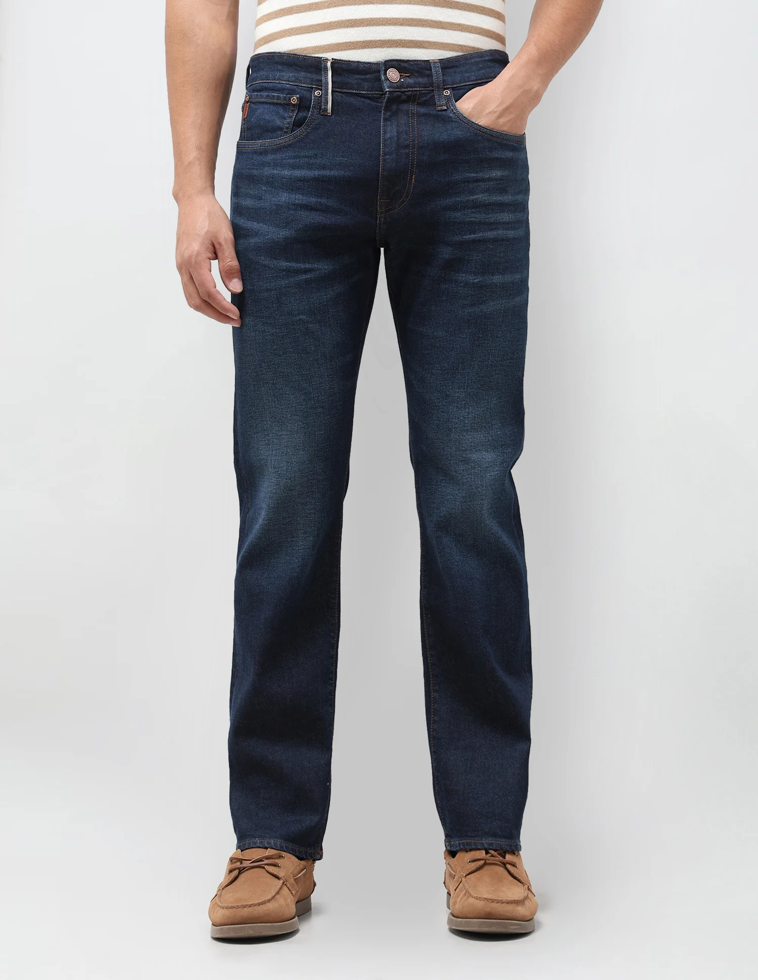 Harold Slim Straight Fit Blue Jeans - Image 6