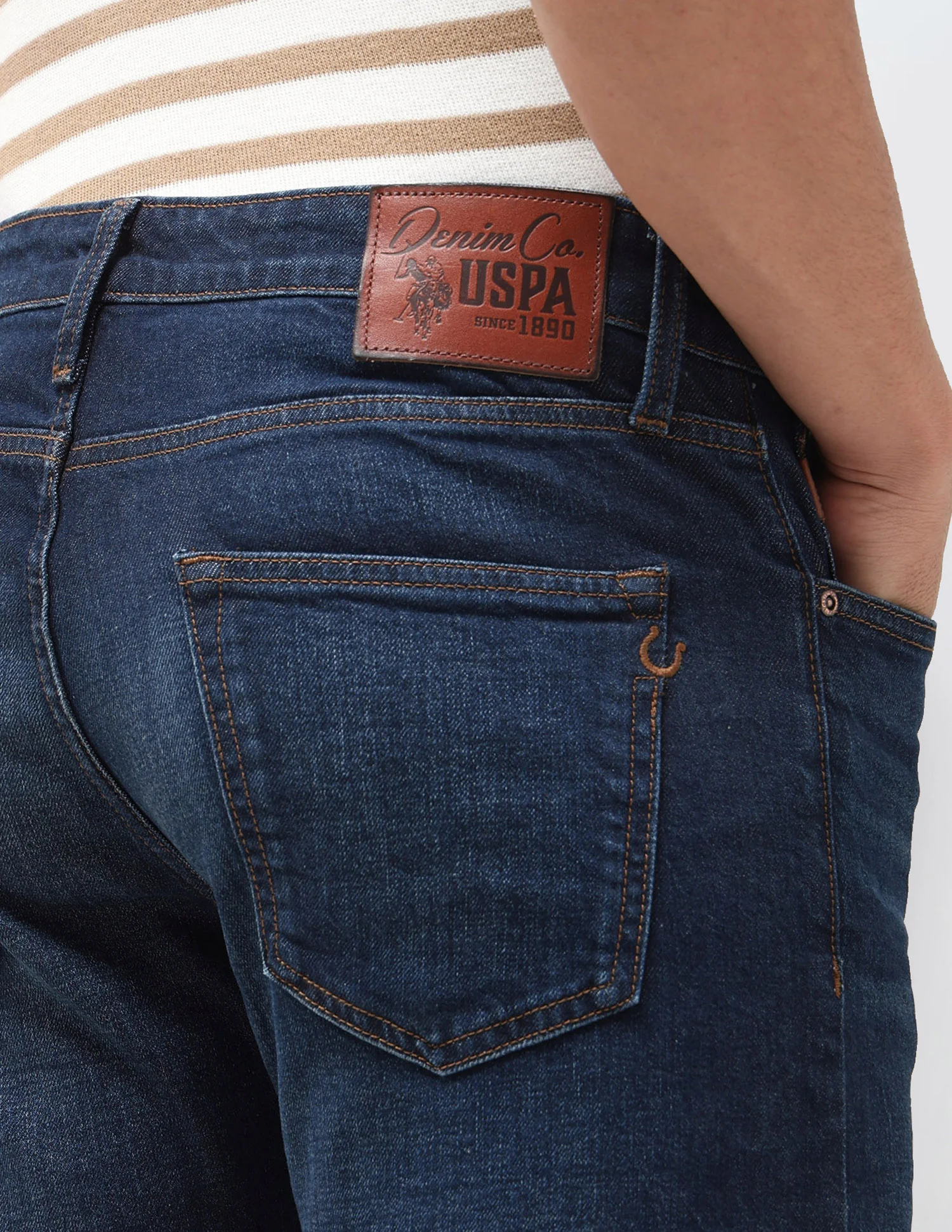 Harold Slim Straight Fit Blue Jeans - Image 8