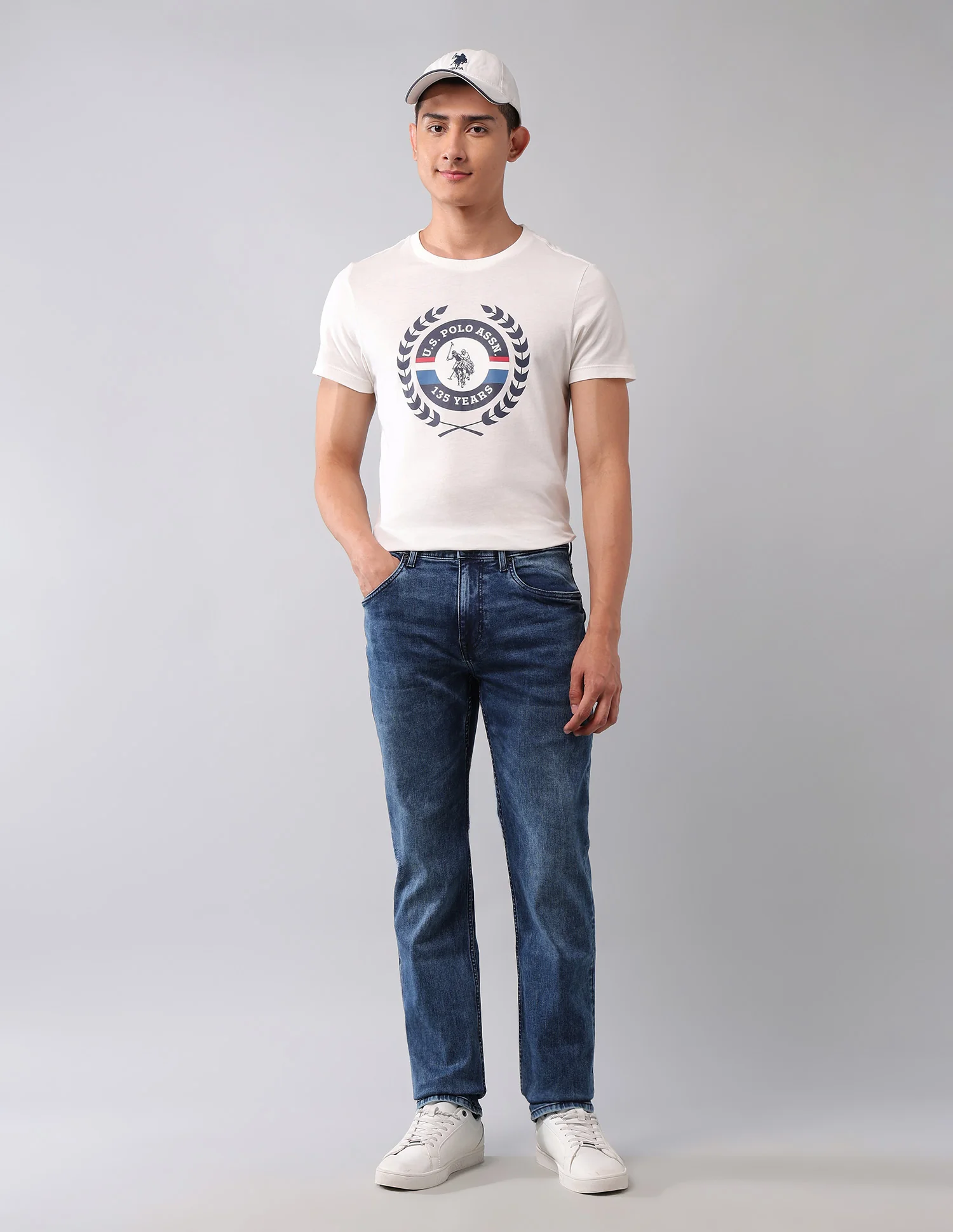 Harold Slim Straight Fit Blue Jeans - Image 3