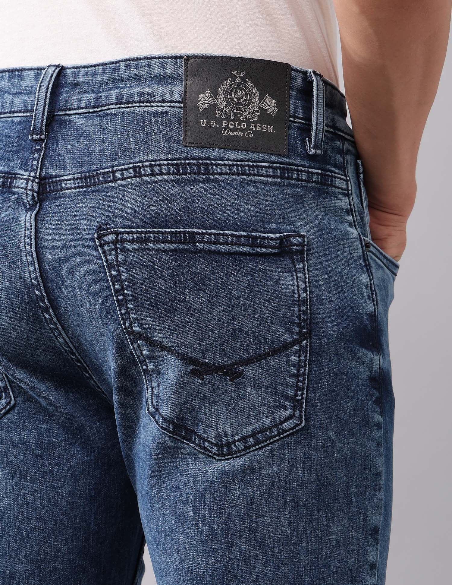 Harold Slim Straight Fit Blue Jeans - Image 8