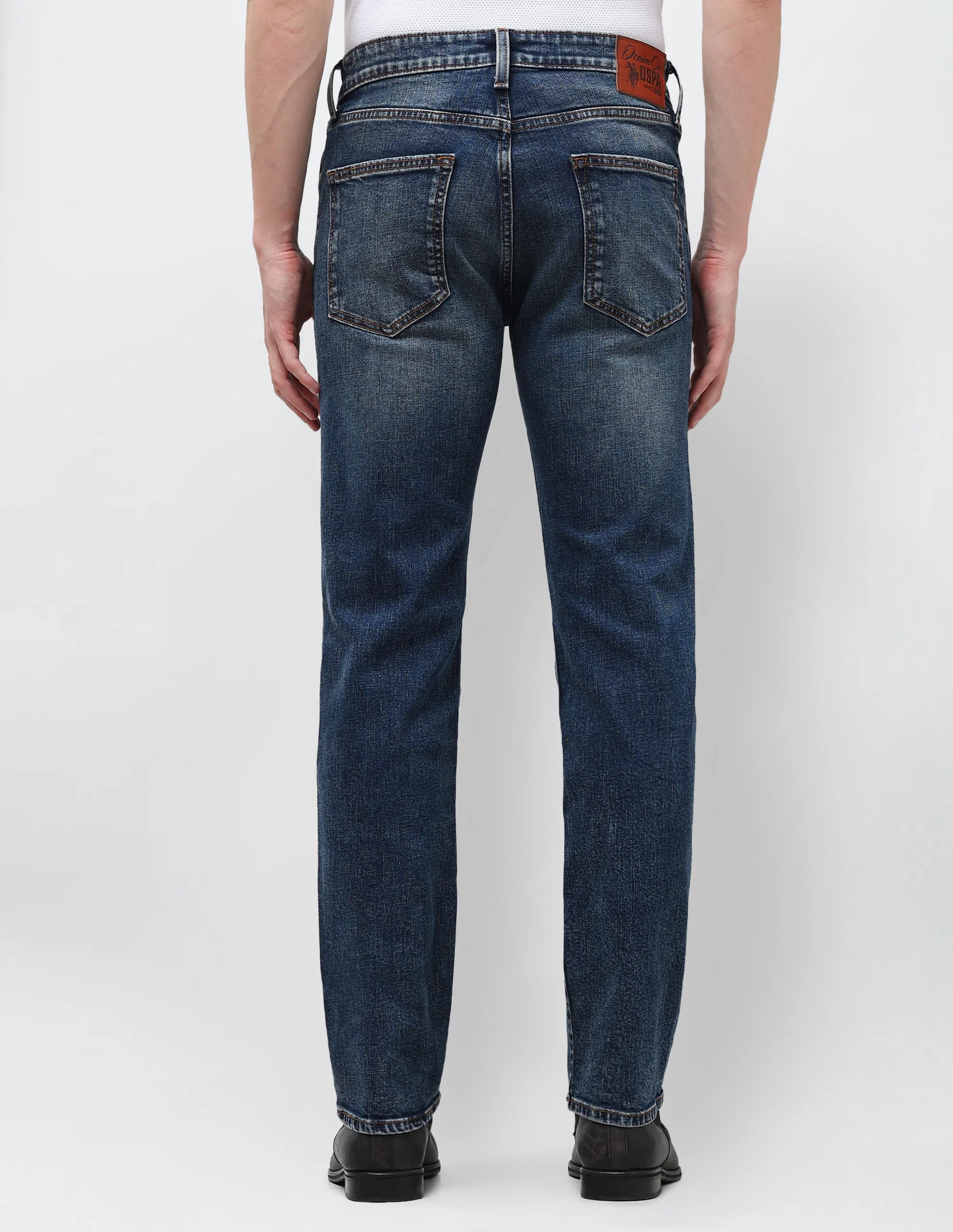 Harold Slim Straight Fit Blue Jeans - Image 5
