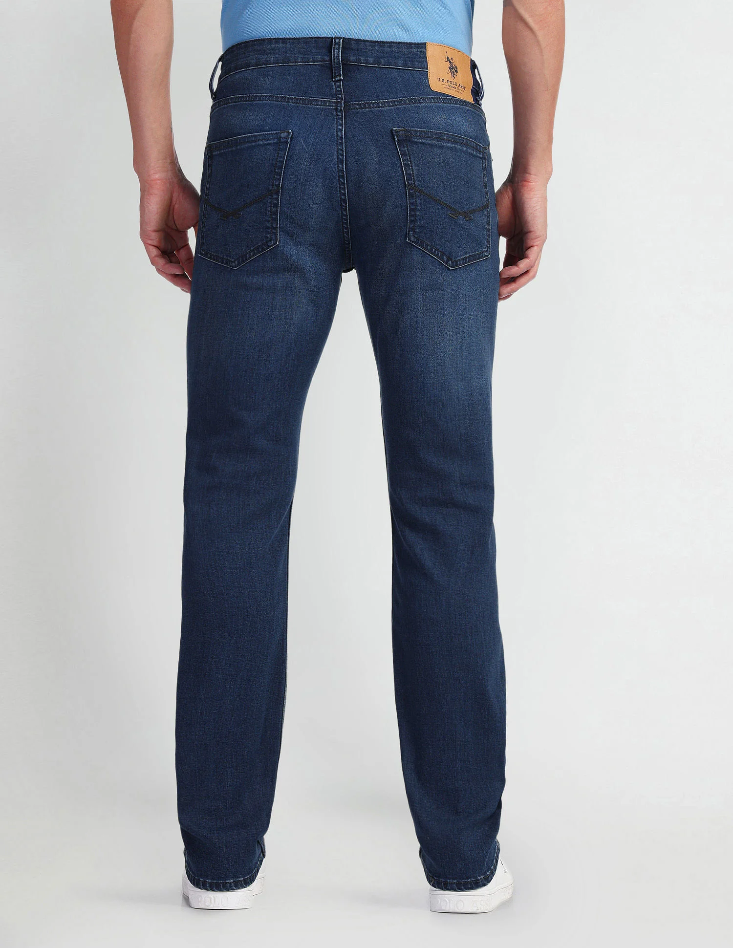 Harold Slim Straight Fit Blue Jeans - Image 5