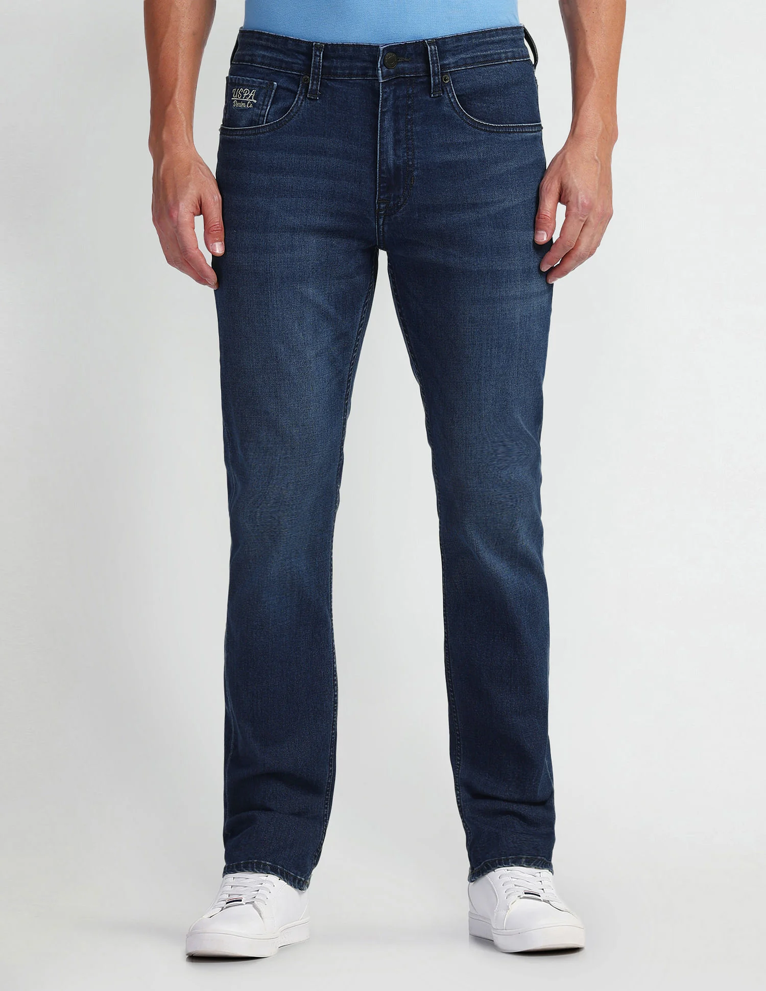 Harold Slim Straight Fit Blue Jeans - Image 6