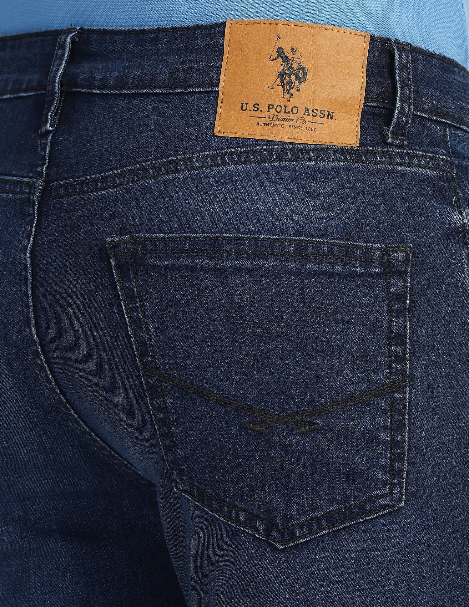 Harold Slim Straight Fit Blue Jeans - Image 8
