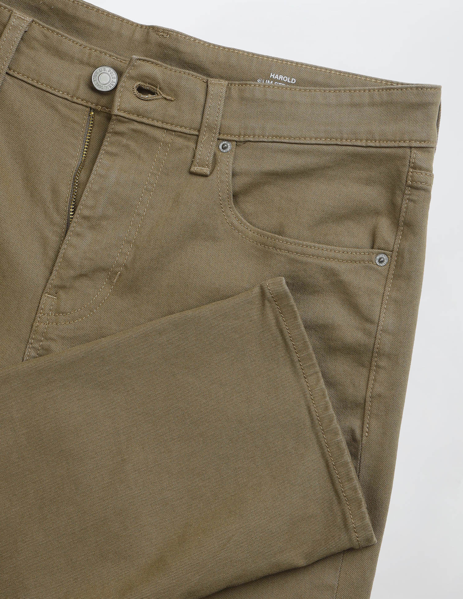 Harold Slim Straight Fit Brown Jeans - Image 2
