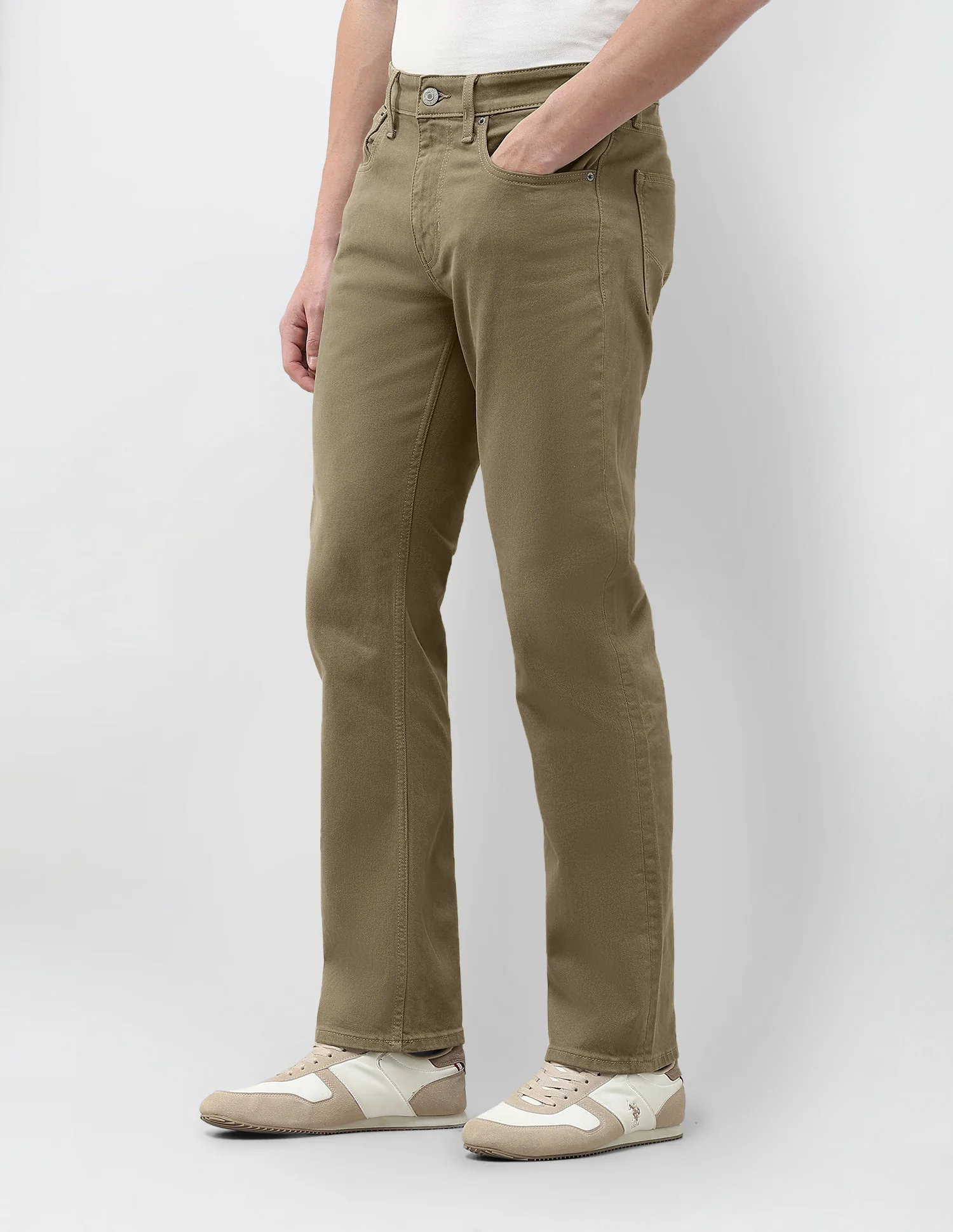 Harold Slim Straight Fit Brown Jeans - Image 4