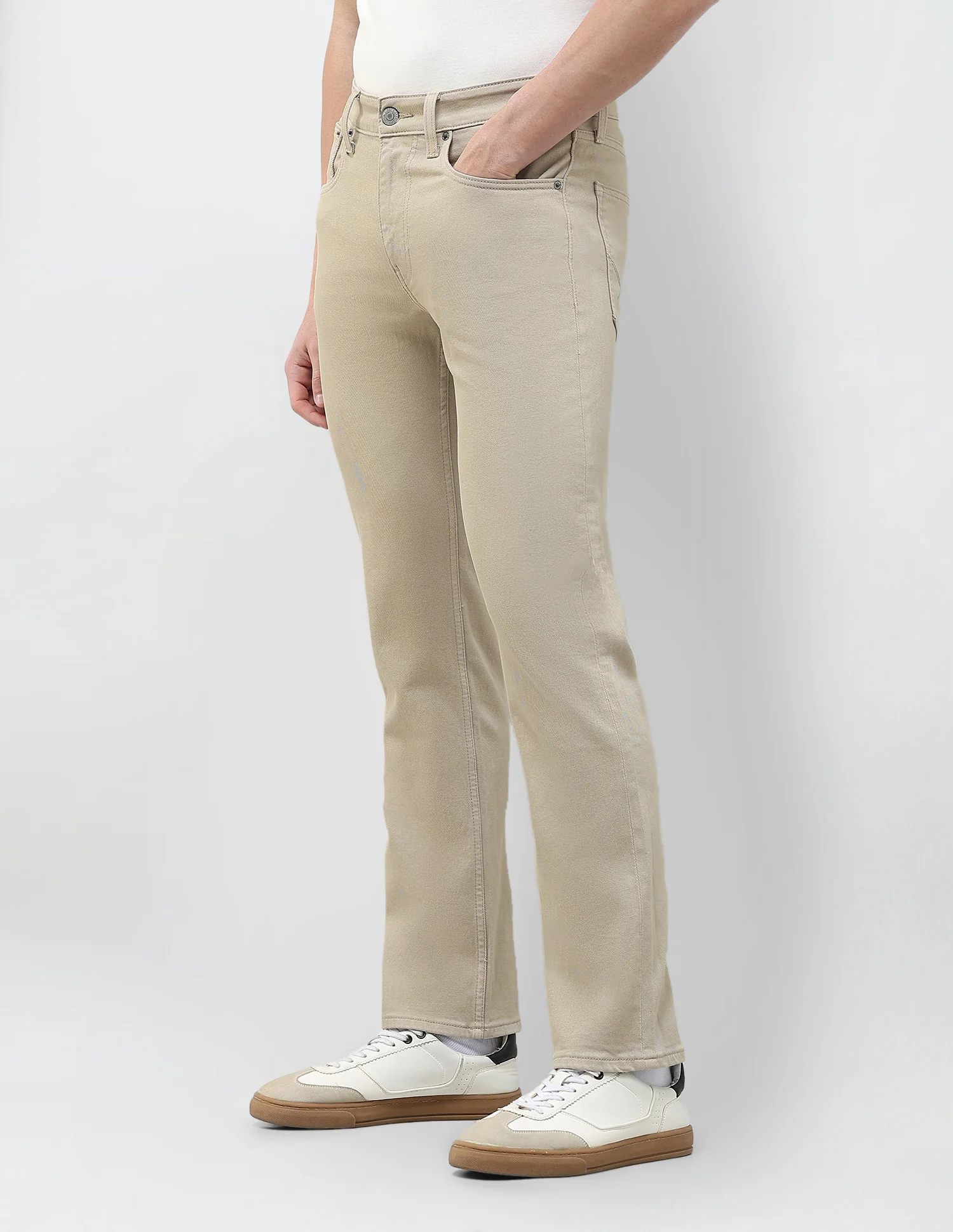 Harold Slim Straight Fit Brown Jeans - Image 4