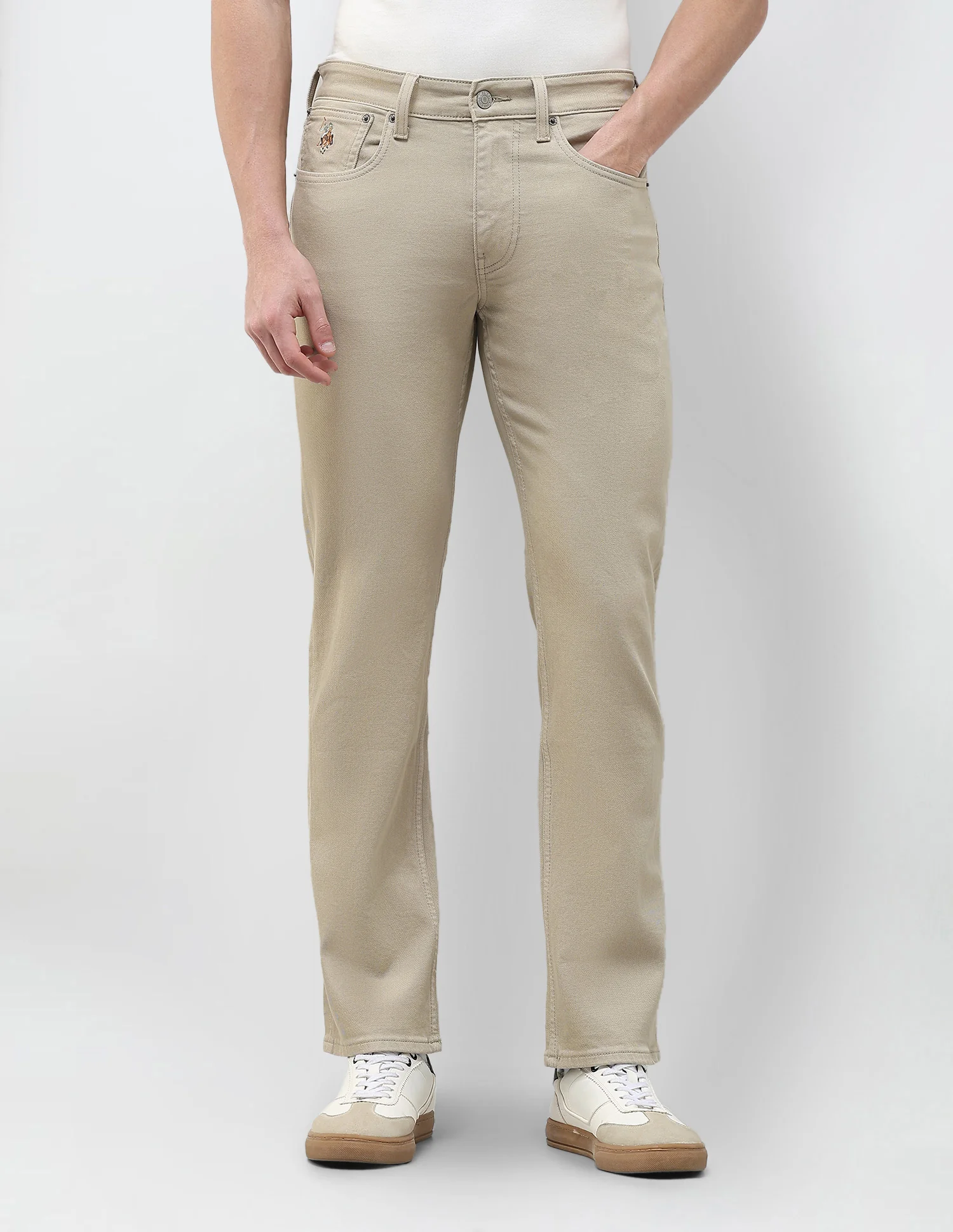 Harold Slim Straight Fit Brown Jeans - Image 6