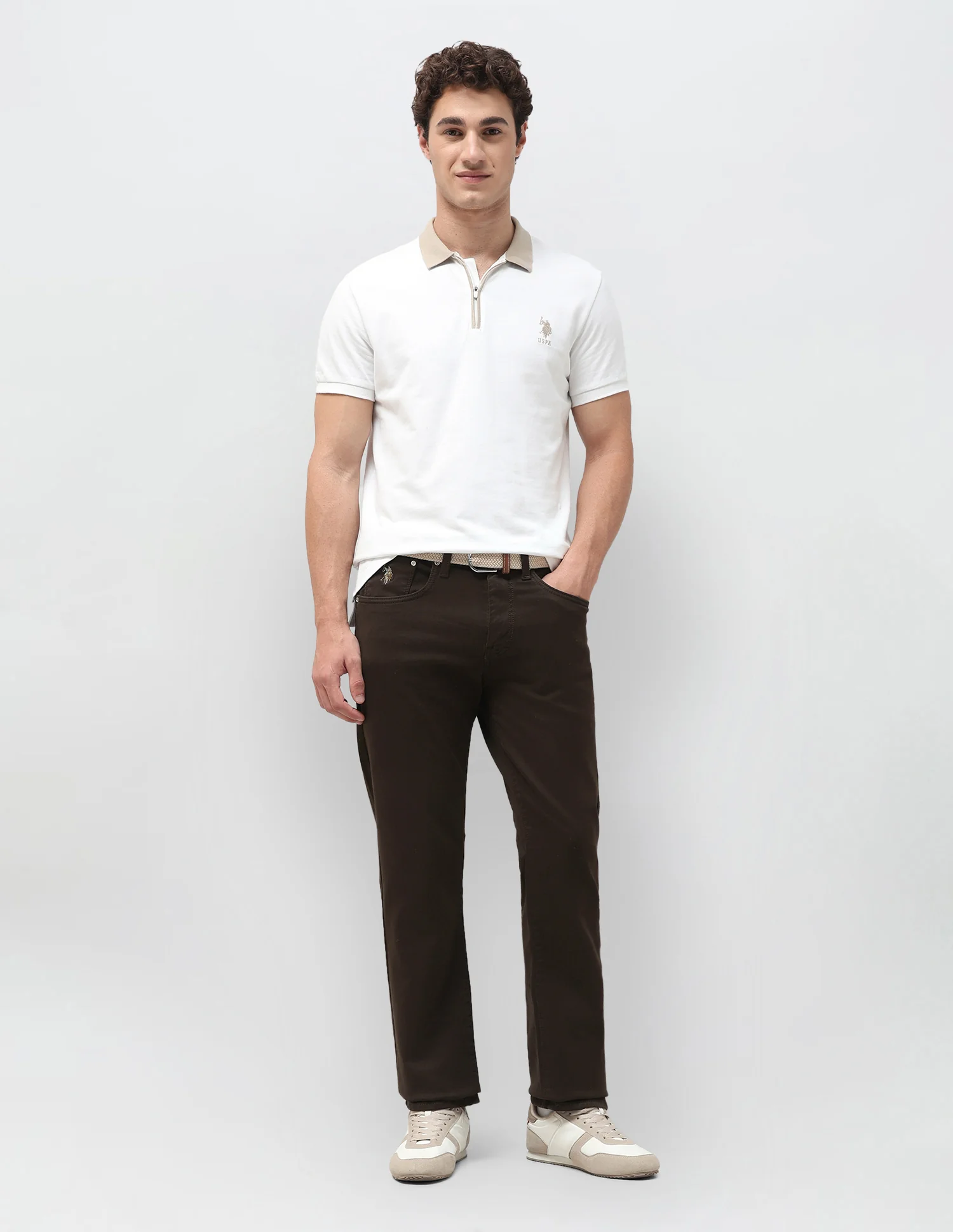 Harold Slim Straight Fit Brown Jeans - Image 3