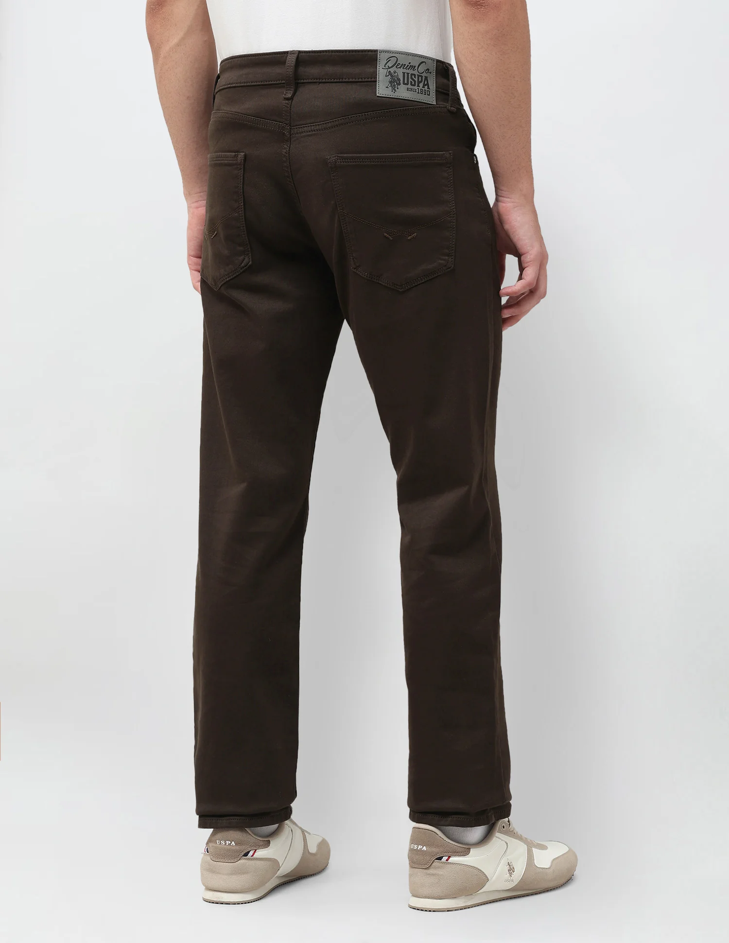 Harold Slim Straight Fit Brown Jeans - Image 5