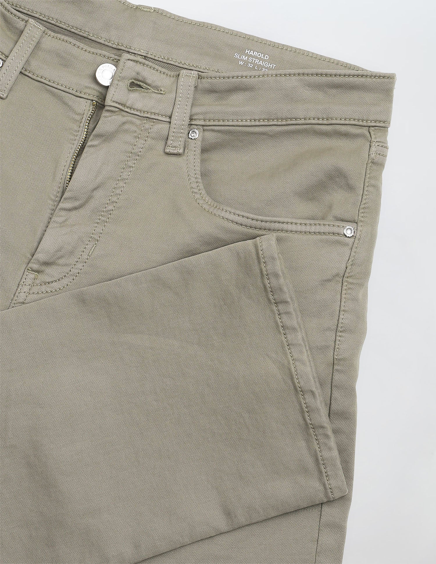 Harold Slim Straight Fit Green Jeans - Image 2