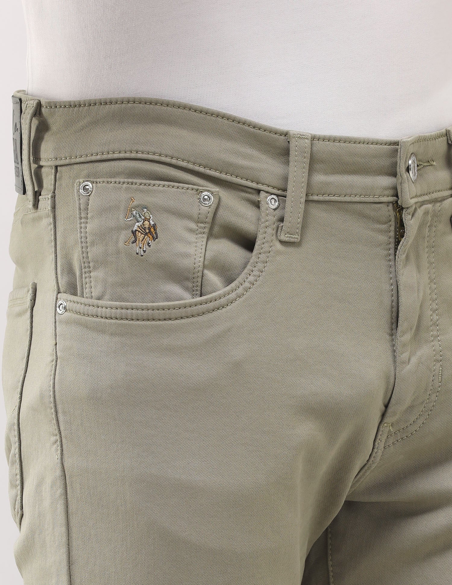 Harold Slim Straight Fit Green Jeans - Image 7