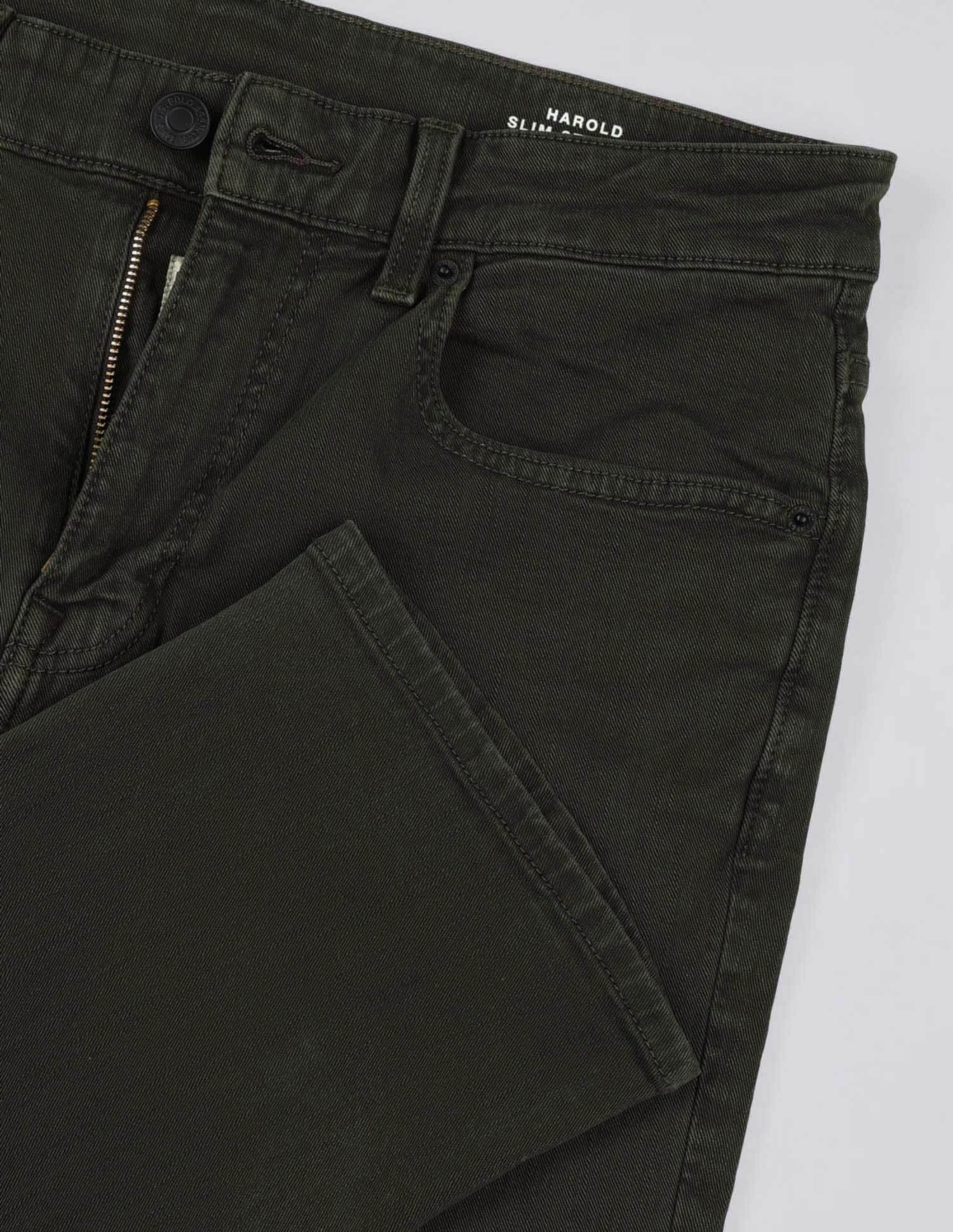 Harold Slim Straight Fit Green Jeans - Image 2