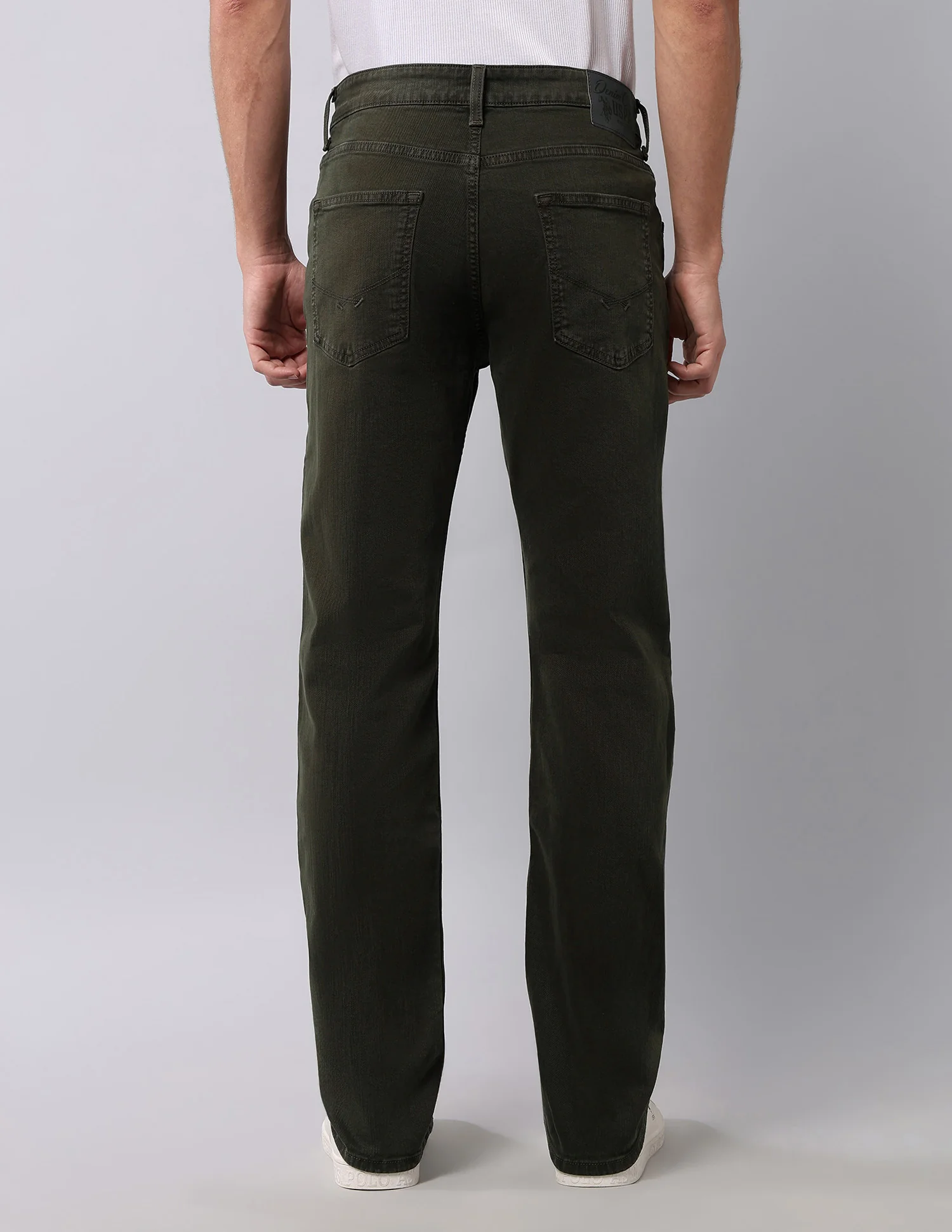 Harold Slim Straight Fit Green Jeans - Image 5