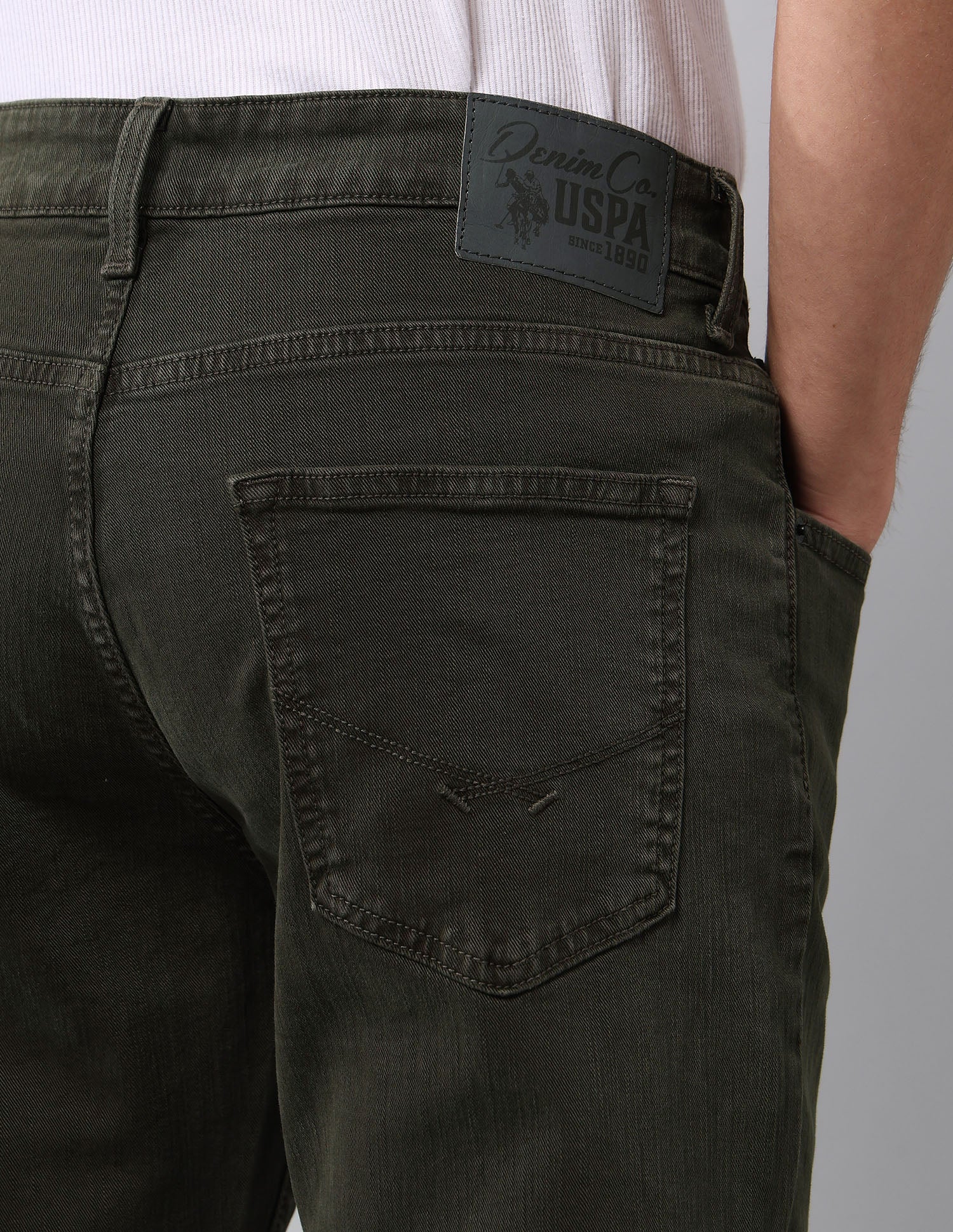Harold Slim Straight Fit Green Jeans - Image 8