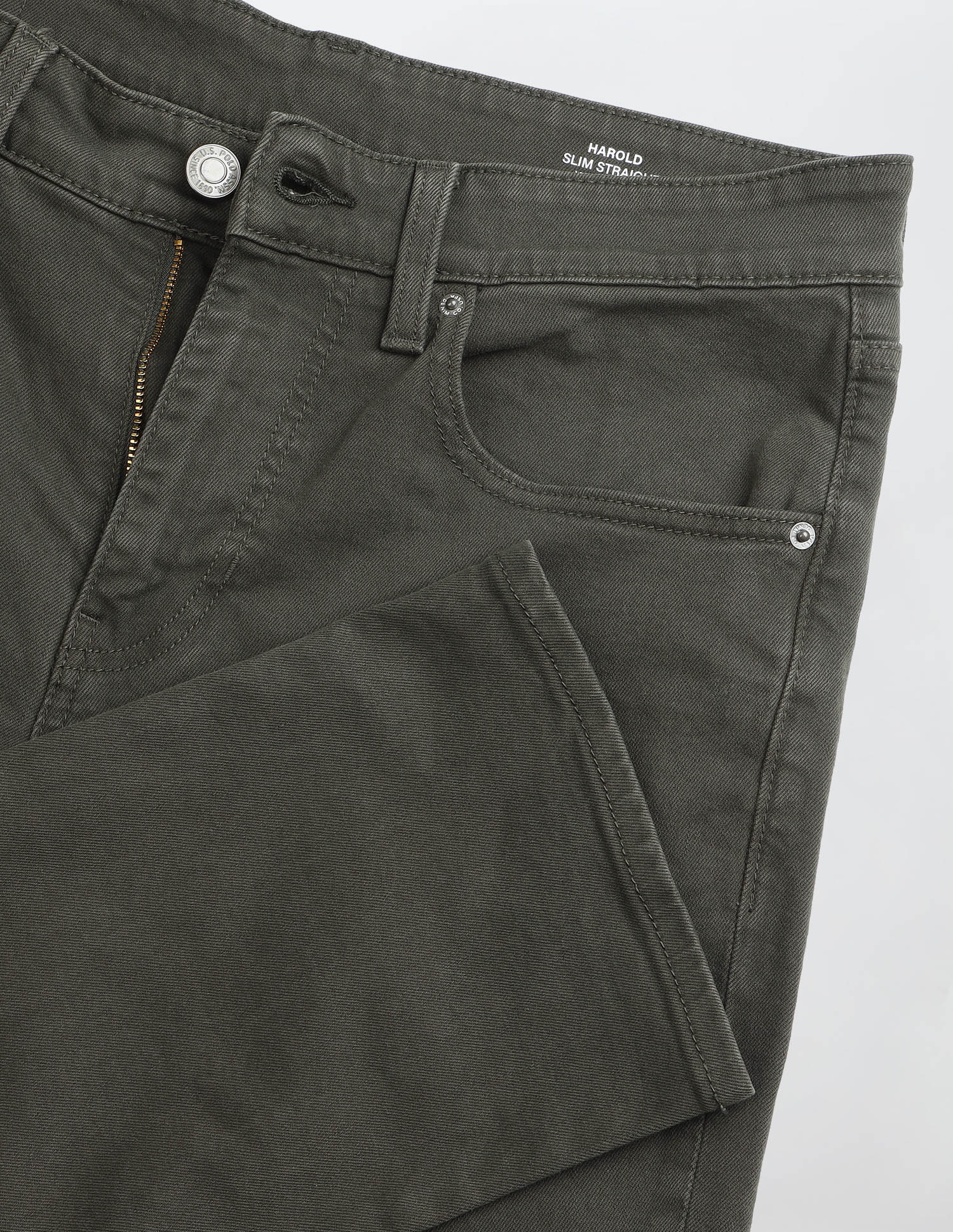 Harold Slim Straight Fit Green Jeans - Image 2