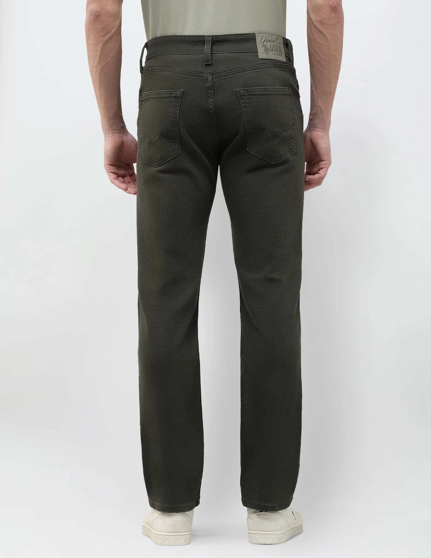 Harold Slim Straight Fit Green Jeans - Image 5