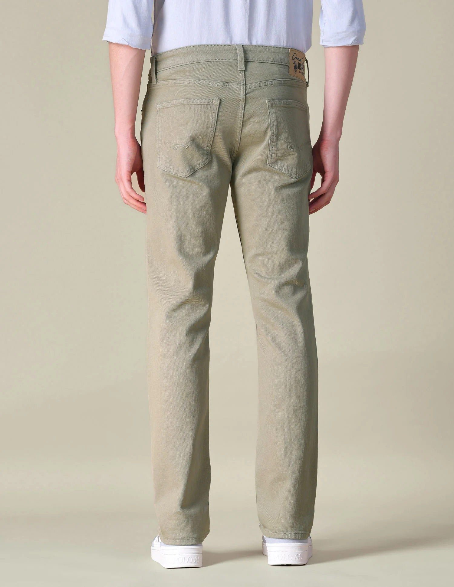Harold Slim Straight Fit Green Jeans - Image 5
